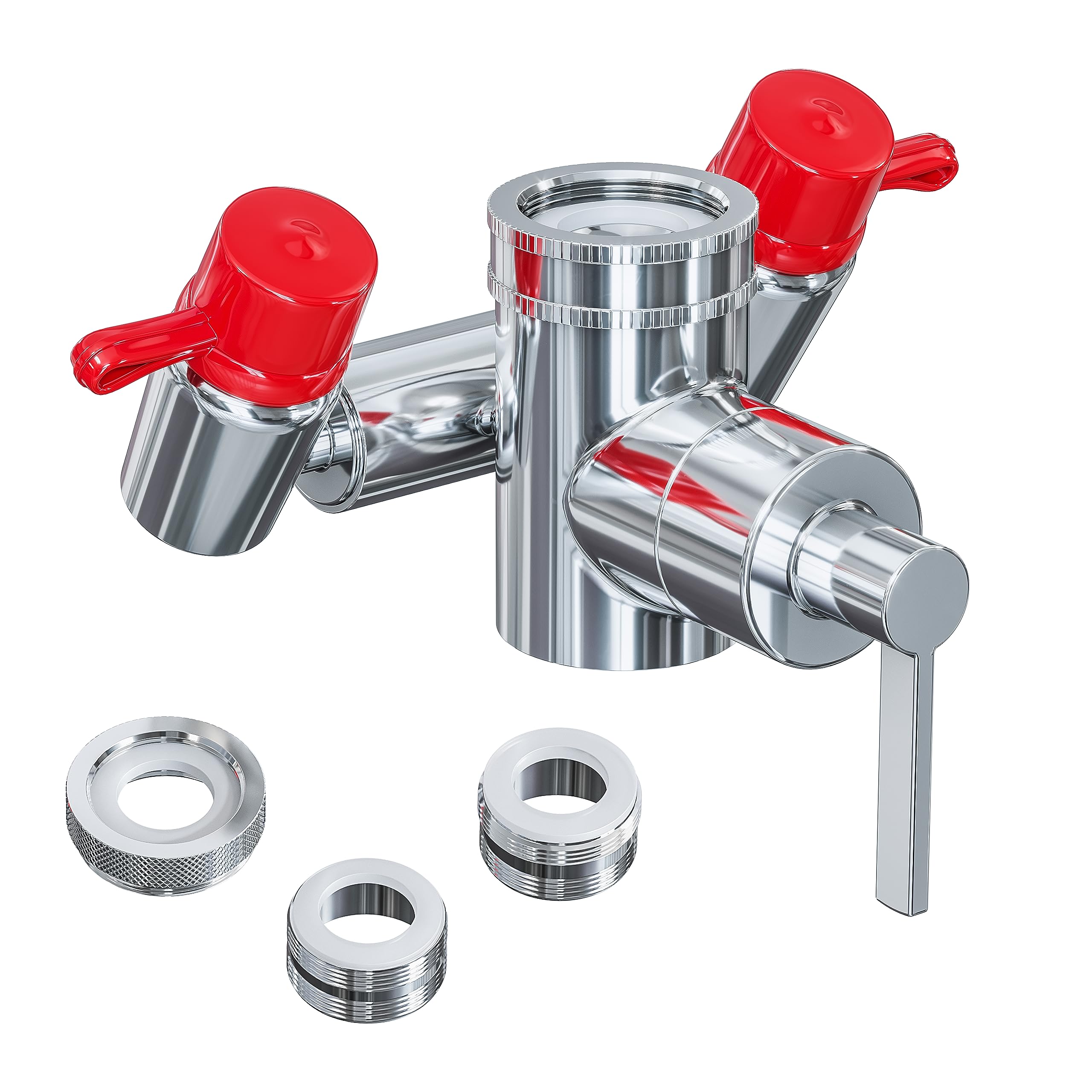 TidyFriend Emergency Eye Wash Kit - Faucet Mounted Eye Wash Station with Continuous Flow, 3 Sink Adapters, 2 Inspection Tags & Safety Sign - Perfect for Labs, Workshops & First Aid Stations