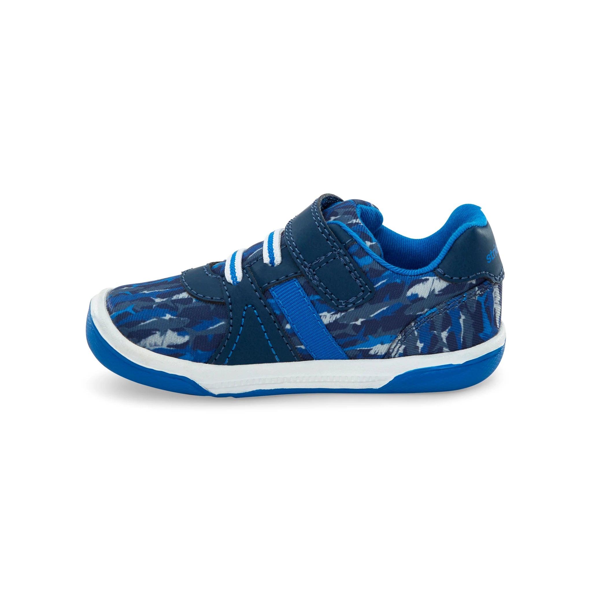 Stride Rite Navy Shark Thompson Baby Sneakers - Comfortable & Durable Toddler Shoes for Boys & Girls | Perfect for First Walkers, Playtime & Everyday Wear