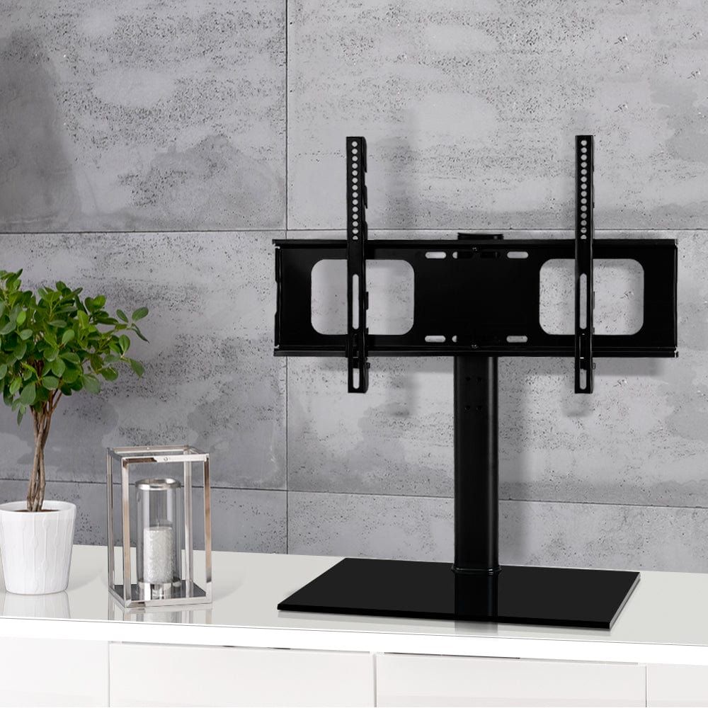 Adjustable Table Top TV Swivel Mount Stand - Universal Flat Screen Monitor Bracket for 13-42 Inch Screens - Perfect for Living Room, Bedroom, or Office Setup