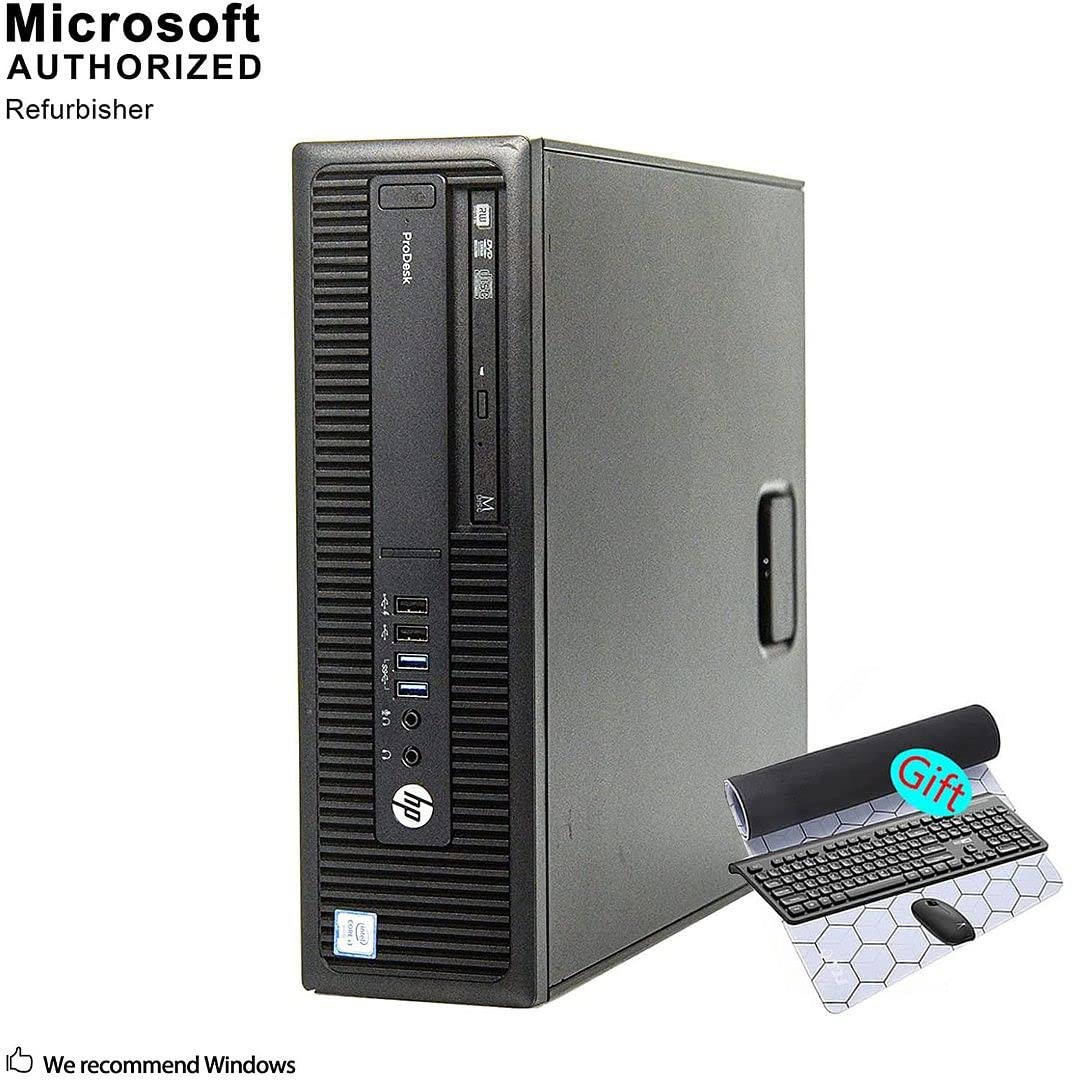 Renewed HP ProDesk 600 G2 SFF Business Desktop - Intel i7-6700 4.0GHz, 32GB DDR4 RAM, 512GB SSD + 1TB HDD, Wi-Fi 6, Dual Monitor Support, Win10 Pro | Perfect for Office Work, Home Computing & Remote Work