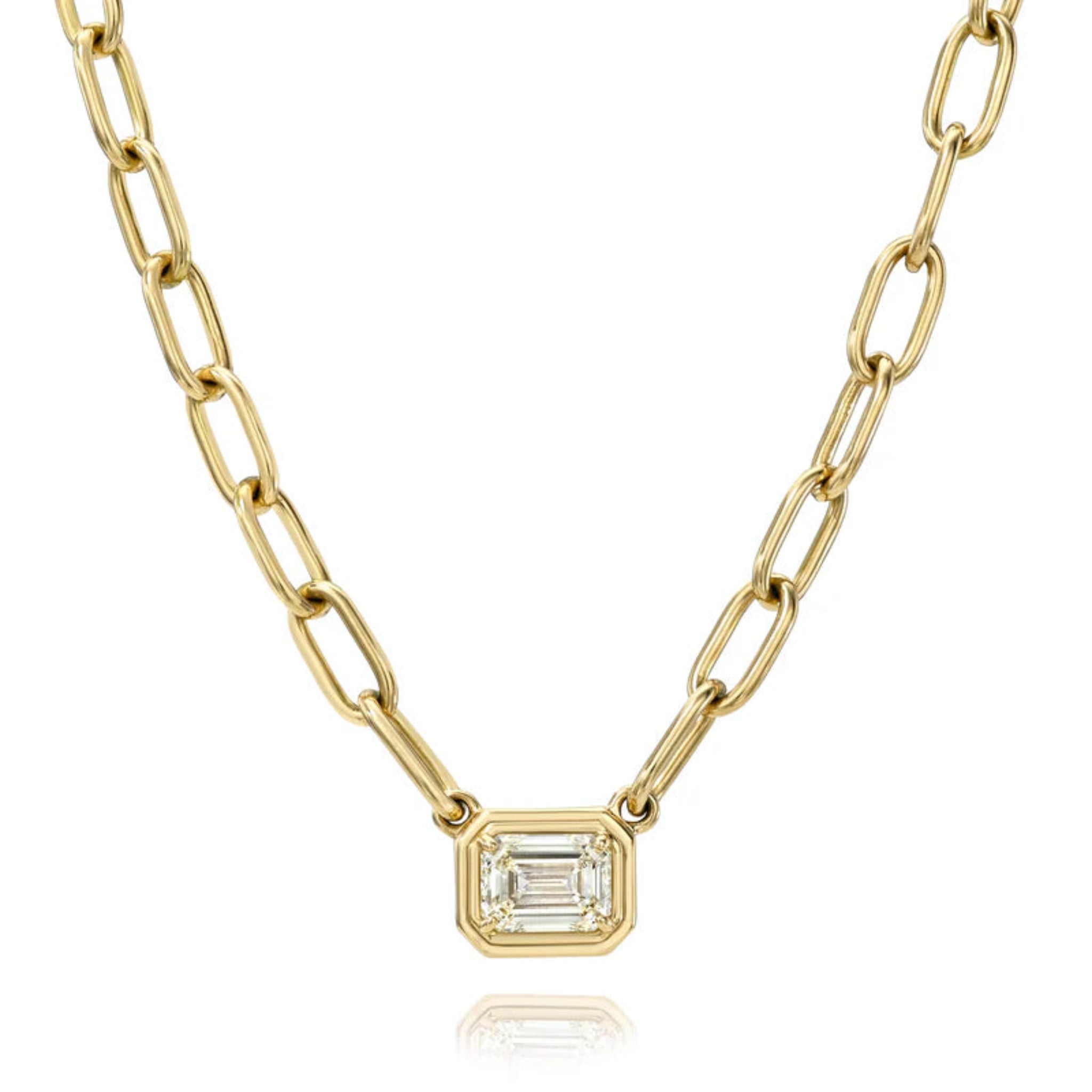 Elegant Single Stone Eleni Necklace for Women - Perfect for Weddings, Parties & Special Occasions