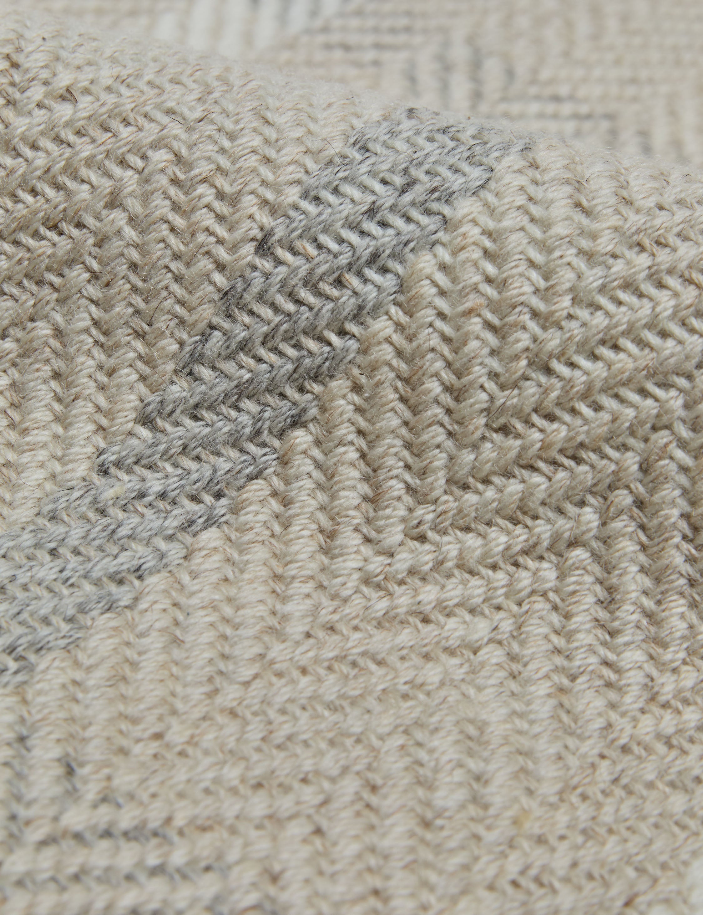 Custom Handmade Flatweave Wool Rug - Pearl White Bohemian Style Area Rug for Living Room, Bedroom & Nursery - Soft & Durable Home Decor