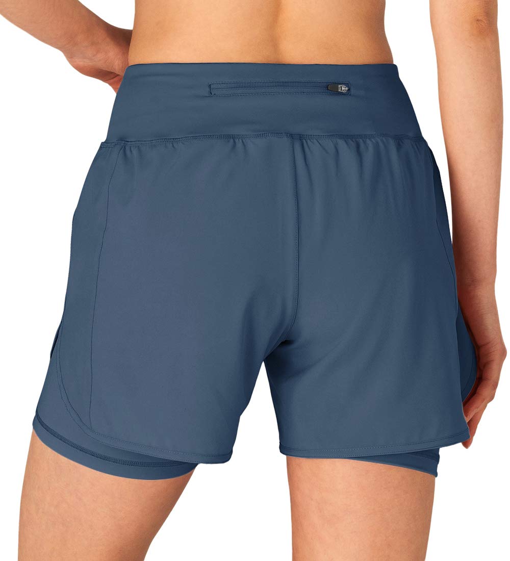 Gopune Women's 2-in-1 Running Shorts with Liner - High Waist Workout Athletic Gym Yoga Shorts for Women - Perfect for Running, Training & Yoga Sessions