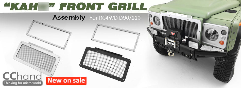 High-Quality Metal CC Hand Air Inlet Grill KAHN Accessories for 1/10 Scale RC Rock Crawler Off-Road Car - Compatible with G2, D90, D110 Models - Perfect for RC Car Upgrades & Off-Road Racing Enthusiasts