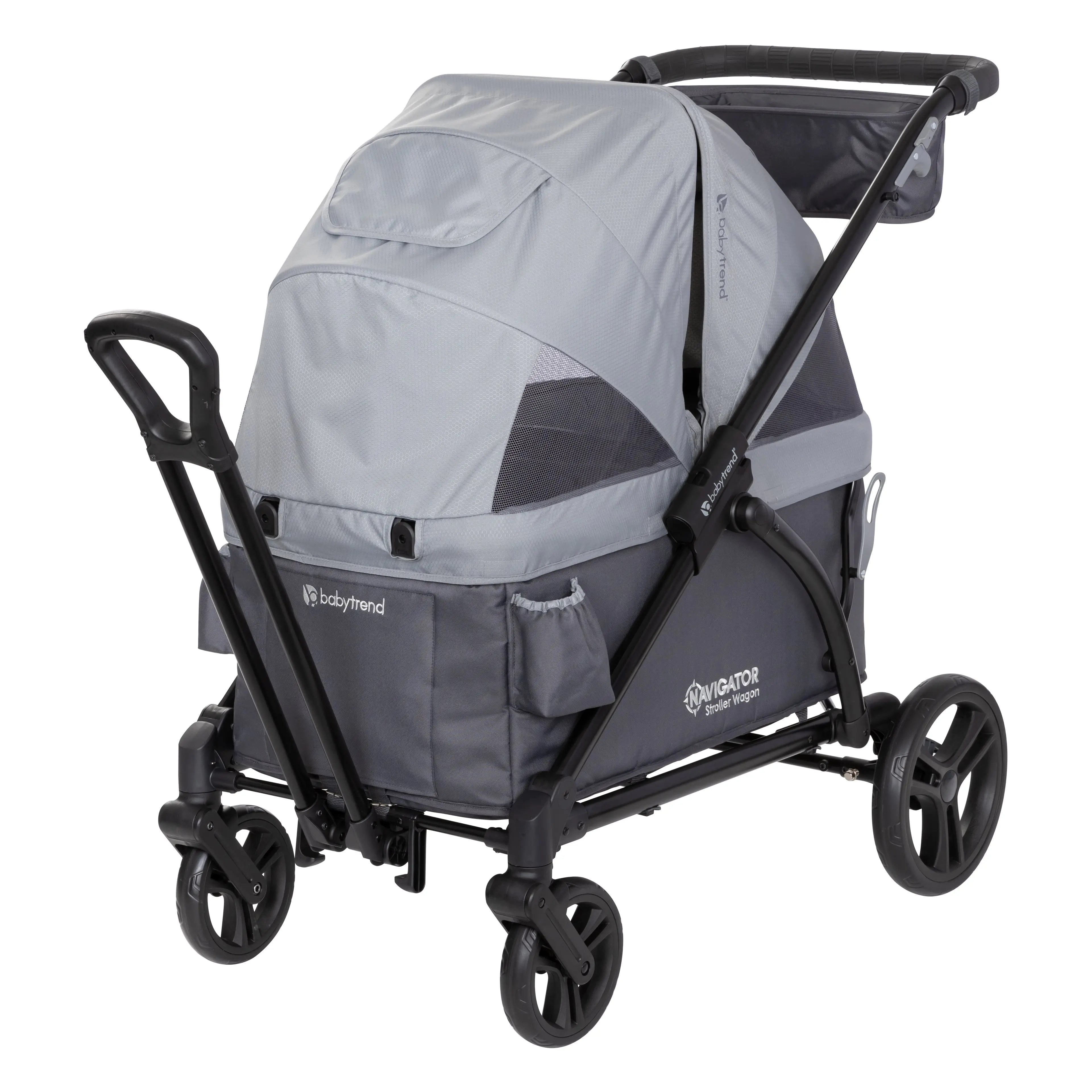 Navigator® 2 in 1 Stroller Wagon with Canopy & Storage Basket - Lightweight Foldable Baby Stroller Wagon for Toddlers (Madrid Grey, Target Exclusive) - Perfect for Park Outings, Beach Trips & Family Adventures