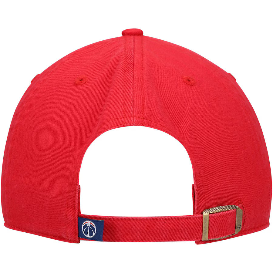 47 Brand Washington Wizards Cleanup Adjustable Baseball Cap - Red | NBA Fan Gear for Men & Women | Perfect for Games, Outdoor Activities & Casual Wear