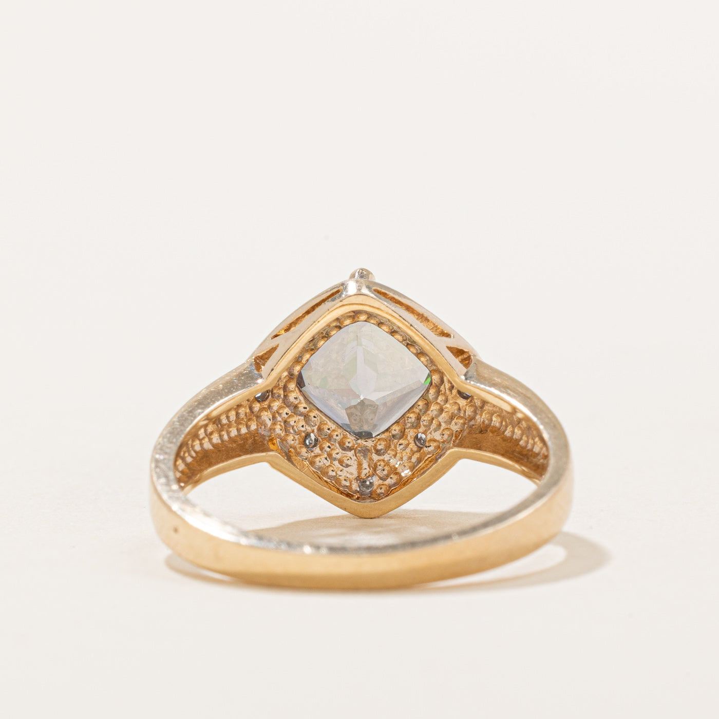 1.40ct Mystic Topaz & 0.04ct Diamond Cocktail Ring - Size 7 | Elegant Jewelry for Evening Parties, Weddings & Special Occasions