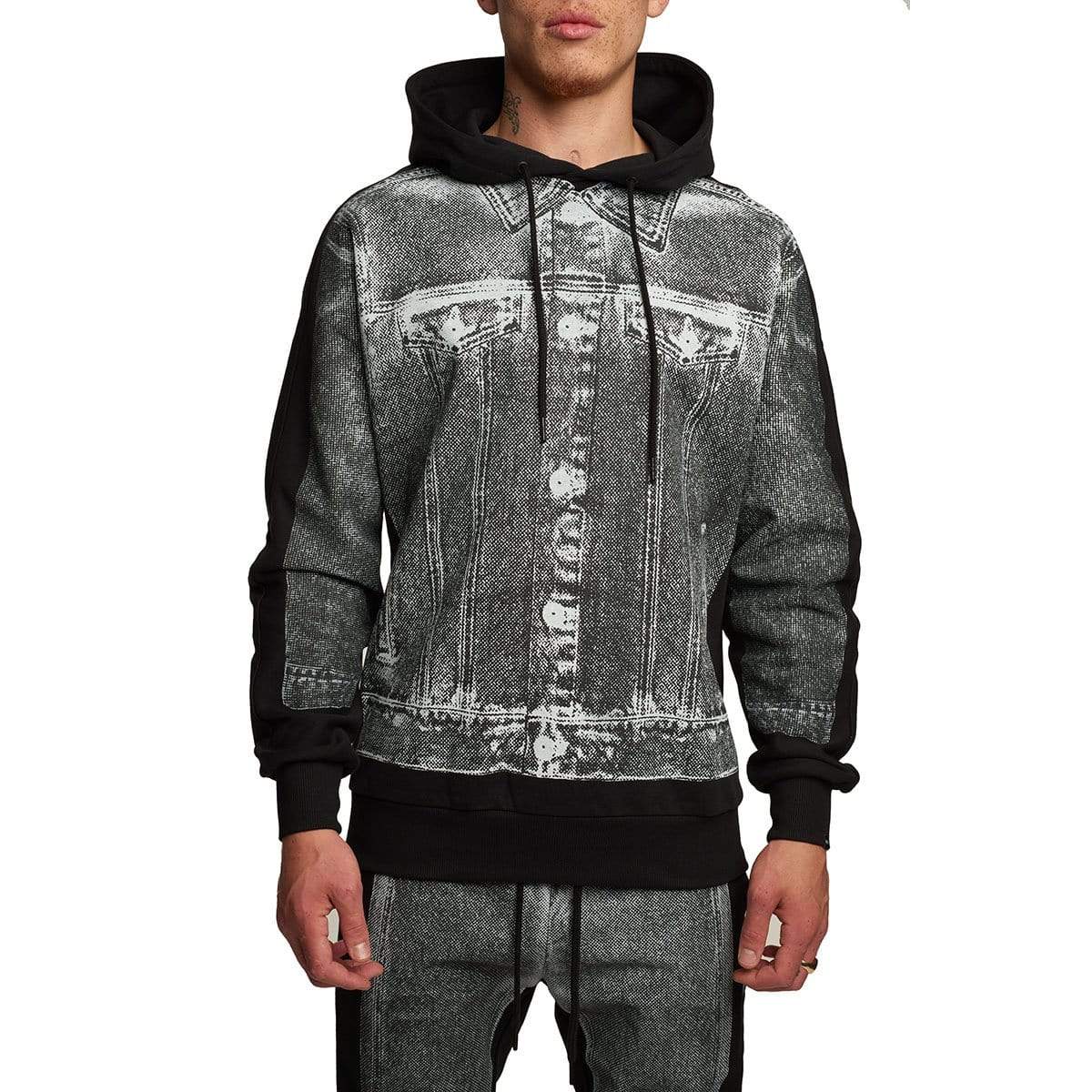 Stylish Denim Graphic Hoodie for Men & Women - Trendy Streetwear Fashion - Perfect for Casual Outfits, Street Style & Everyday Wear