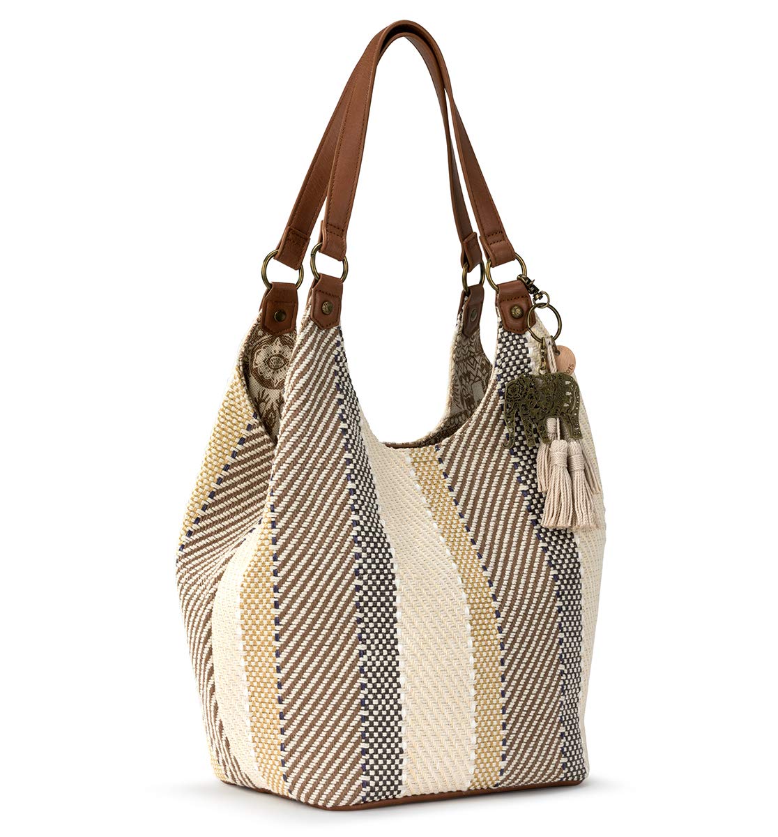 Sakroots The Sak Roma Large Shoulder Bag Tote Purse for Women - Double Straps & Zipper Pockets - Perfect for Everyday Use, Work, Travel & Shopping