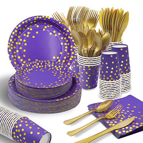 350pcs Purple and Gold