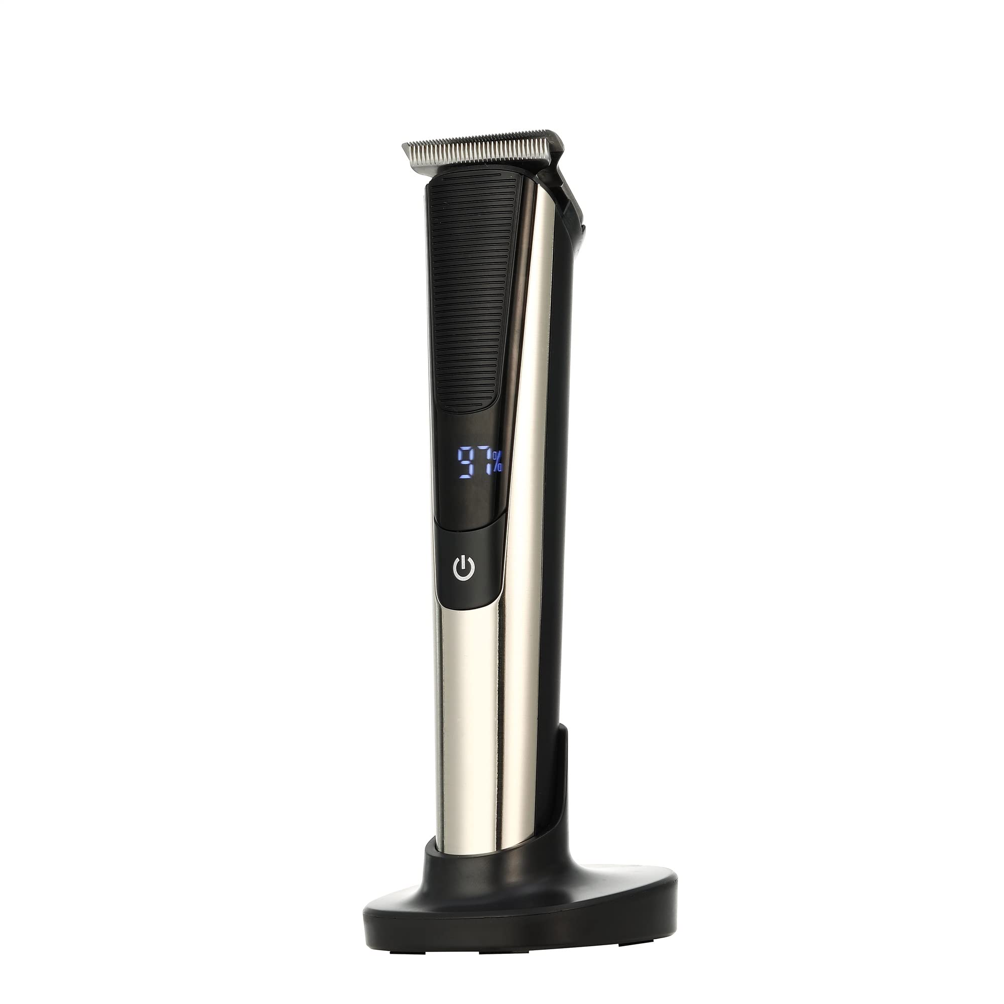 Professional Men's Electric Hair Clippers - USB Rechargeable Hair Trimmer with LED Display, Stainless Steel Washable Blades, Portable Hair Cutting Kit for Home & Travel Use | Perfect for DIY Haircuts, Beard Trimming and Grooming