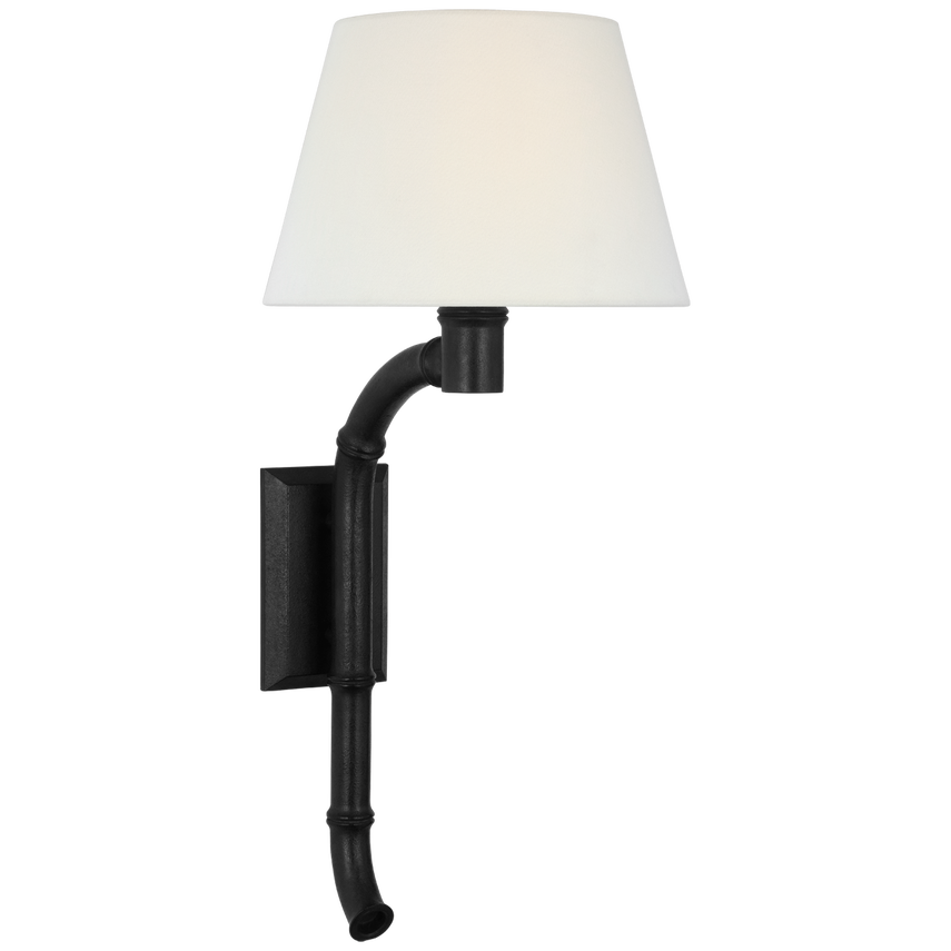Amelie 27-Inch Curved Tail Wall Sconce - French Rust Finish - Perfect for Bedroom, Living Room & Hallway Lighting