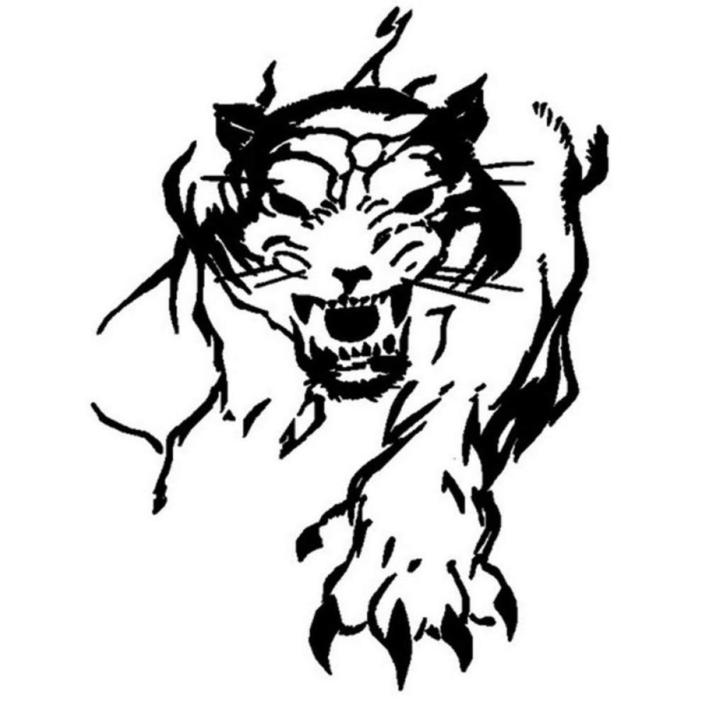 SUIFENG Mighty Tiger Vinyl Car Stickers 15.2 X 20Cm Scratch Cover Decals for Car Styling - Perfect for SUV, Truck, and Sedan Exterior Decoration