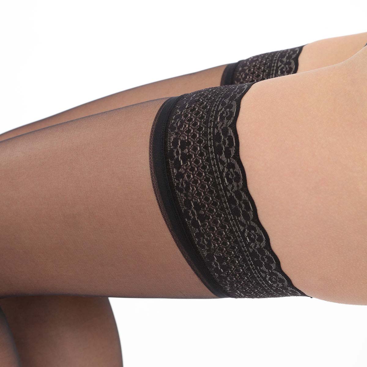 Black Women's Tights - Dim Up Sublim Voile Shine Sheer Pantyhose for Everyday Wear, Office & Special Occasions