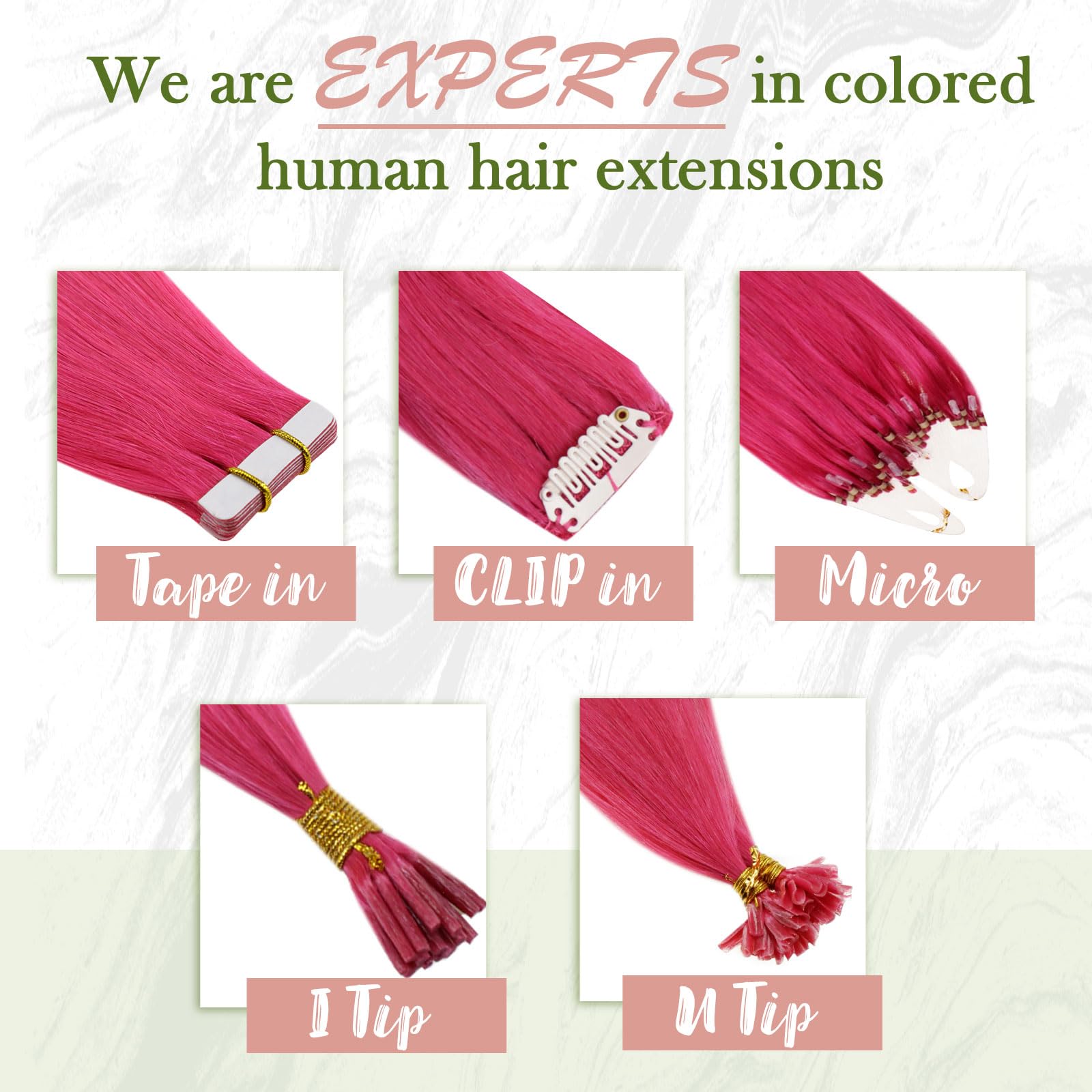 RUNATURE 12 Inch Hot Pink Tape in Hair Extensions - 20g 10pcs Real Human Hair Weft for Kids & Adults | Vibrant Colored Hair Extensions for Parties, Cosplay & Daily Styling