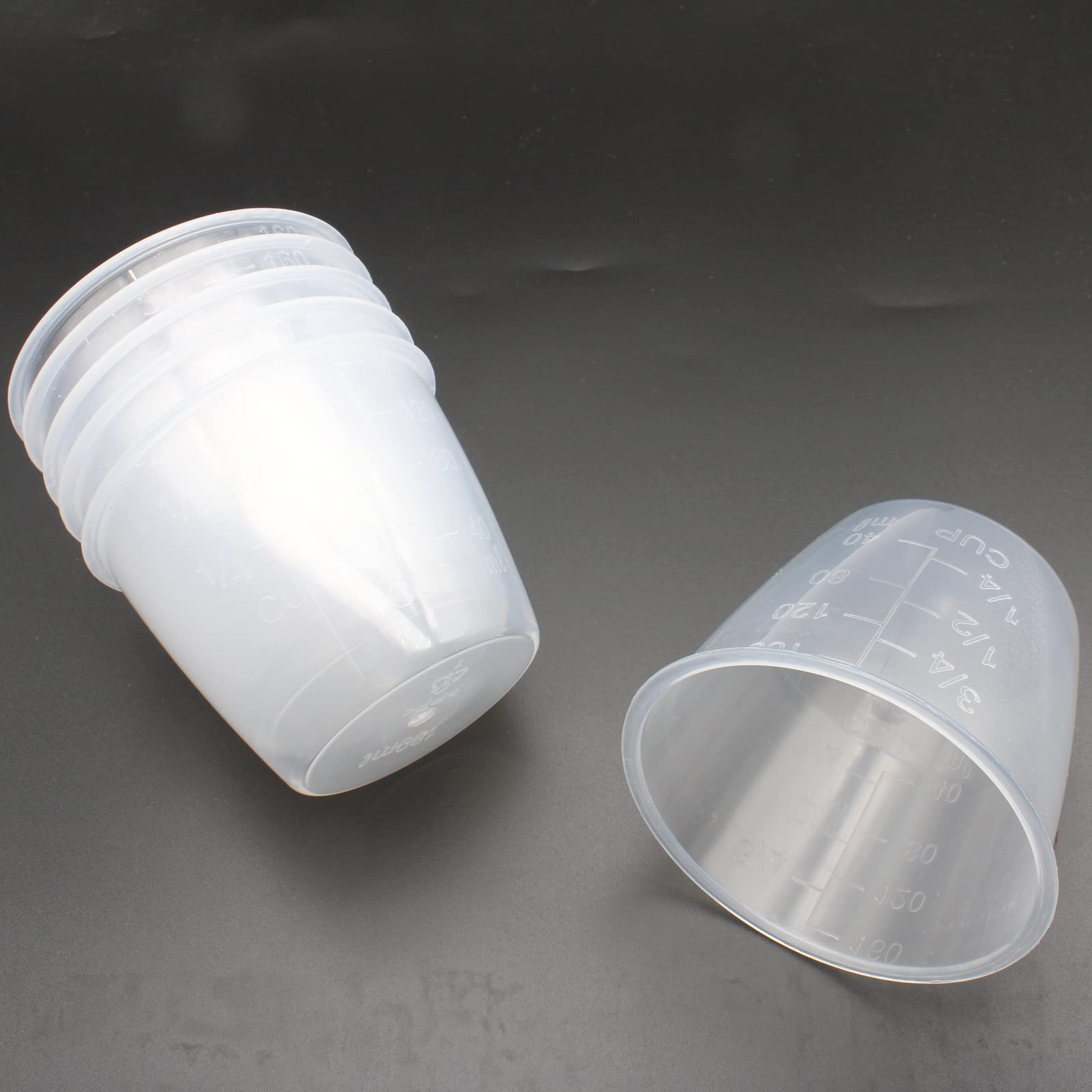 6-Piece 160ml Transparent Measuring Cups Set with Scale - Perfect for Rice, Dry & Liquid Ingredients - Ideal for Cooking, Baking & Meal Prep
