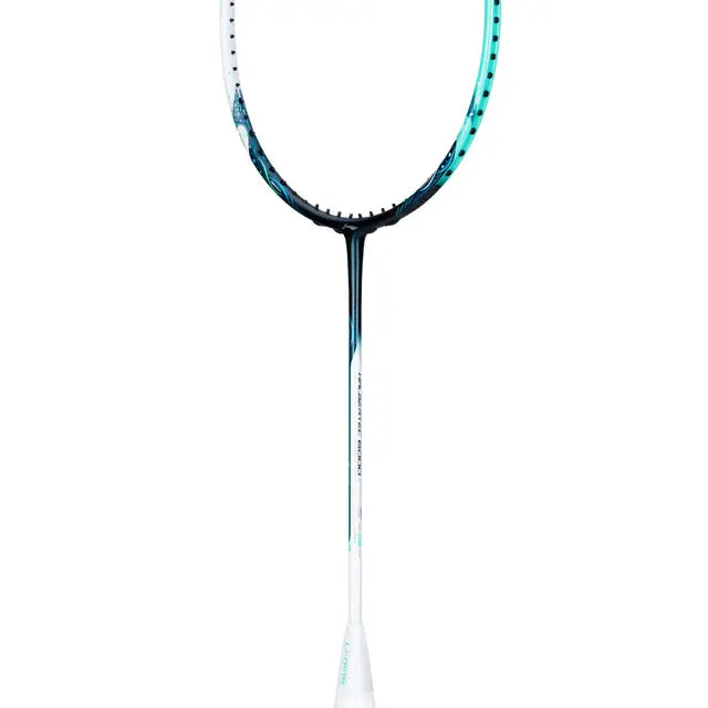 Li Ning Halbertec 6000 Unstrung Badminton Racket - Black/Aqua Green | Professional Carbon Fiber Shuttlecock Racquet for Advanced Players | Perfect for Tournaments & Training Sessions