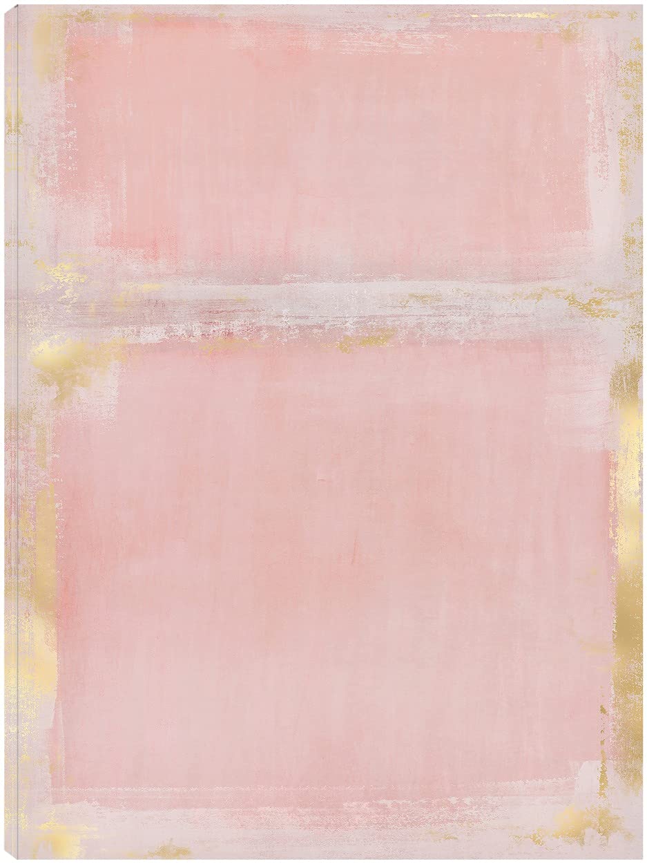 Golden Blush Fine Art Canvas Wall Decor by Belle Maison - 24x32 Inch Ready-to-Hang Painting for Living Room, Bedroom, Office & More - Elegant Home & Commercial Interior Design