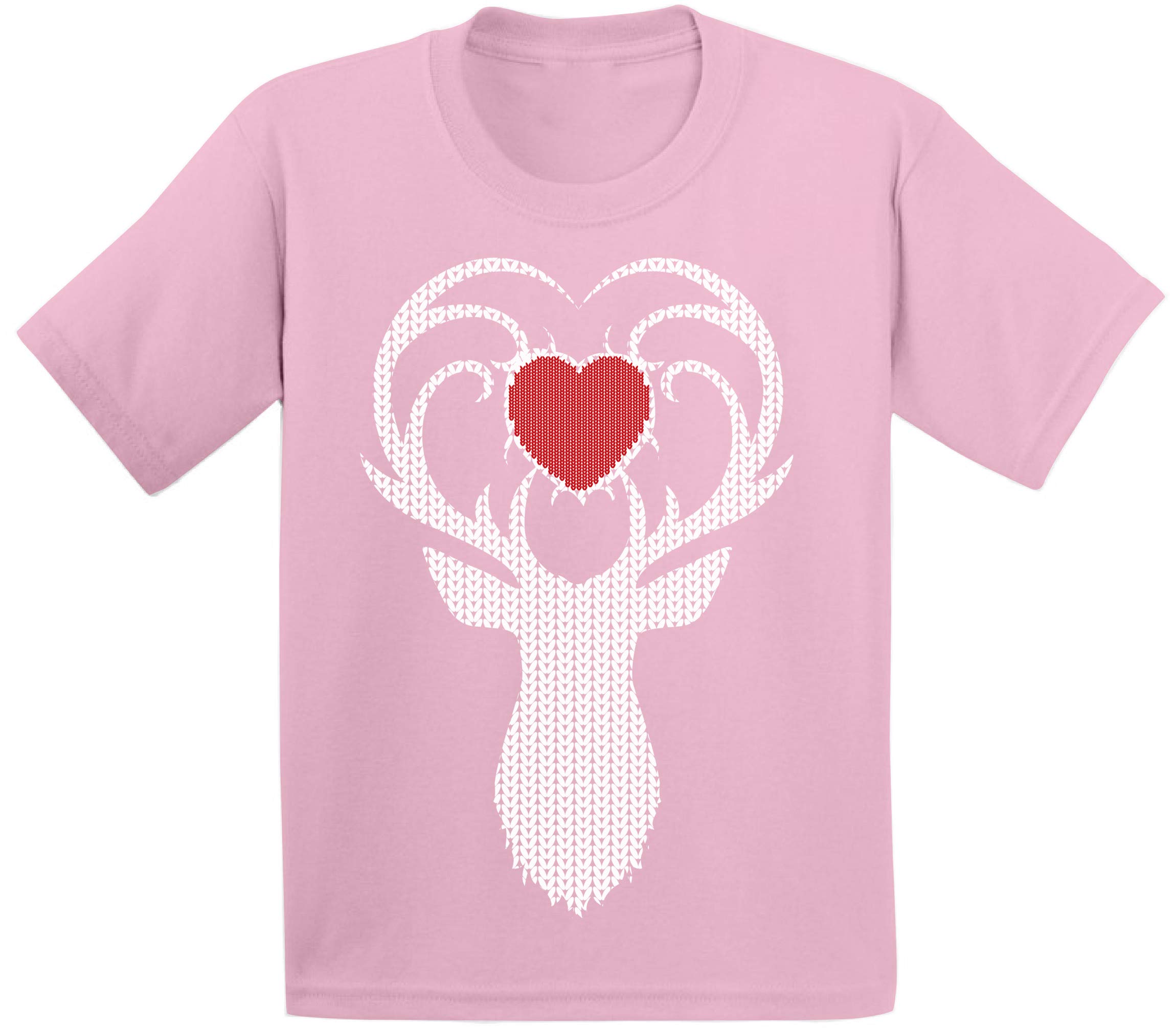 Awkward Styles Ugly Christmas T-Shirt for Baby Boys & Girls - Festive White Deer & Heart Design | Perfect for Holiday Parties, Family Photos & Christmas Celebrations