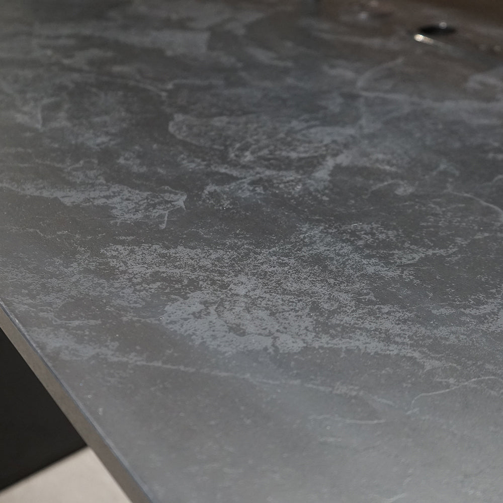 Premium DOLAN 12ft Boardroom Meeting Table - Black Concrete Finish for Executive Offices & Conference Rooms - Ideal for Corporate Meetings & Professional Workspaces