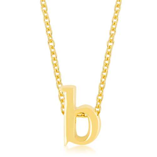 Golden Initial B Pendant Necklace - Personalized Letter B Jewelry for Women - Elegant Layering Necklace for Gifts, Everyday Wear & Special Occasions