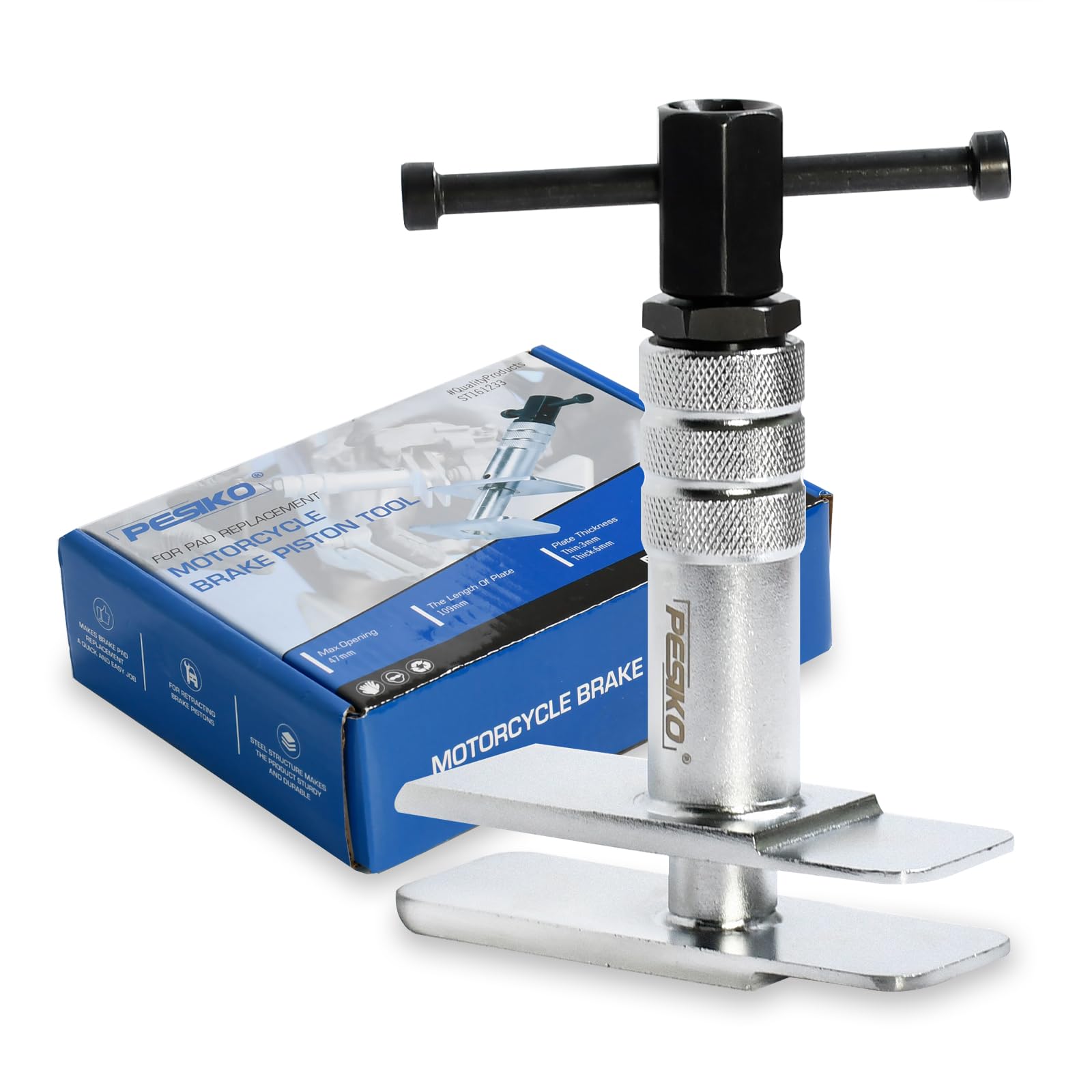 Heavy Duty Motorcycle Brake Caliper Spreader Tool - Professional Compression Tool for Most Vehicle Brake Discs - Perfect for Motorcycle & Car Brake Maintenance & Repair