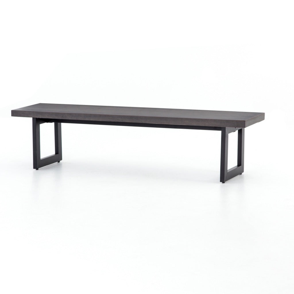Judith Outdoor Dining Bench - Weather-Resistant Black Wooden Bench for Patio, Garden, and Backyard - Perfect for Outdoor Entertaining and Relaxation