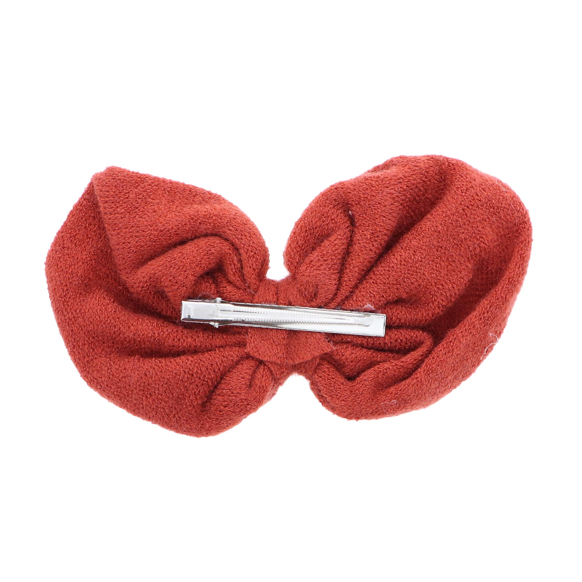8 Inch Rust Knit Heather Bow for Women and Girls - Perfect for Hair Accessories, Gift Wrapping, and Craft Projects