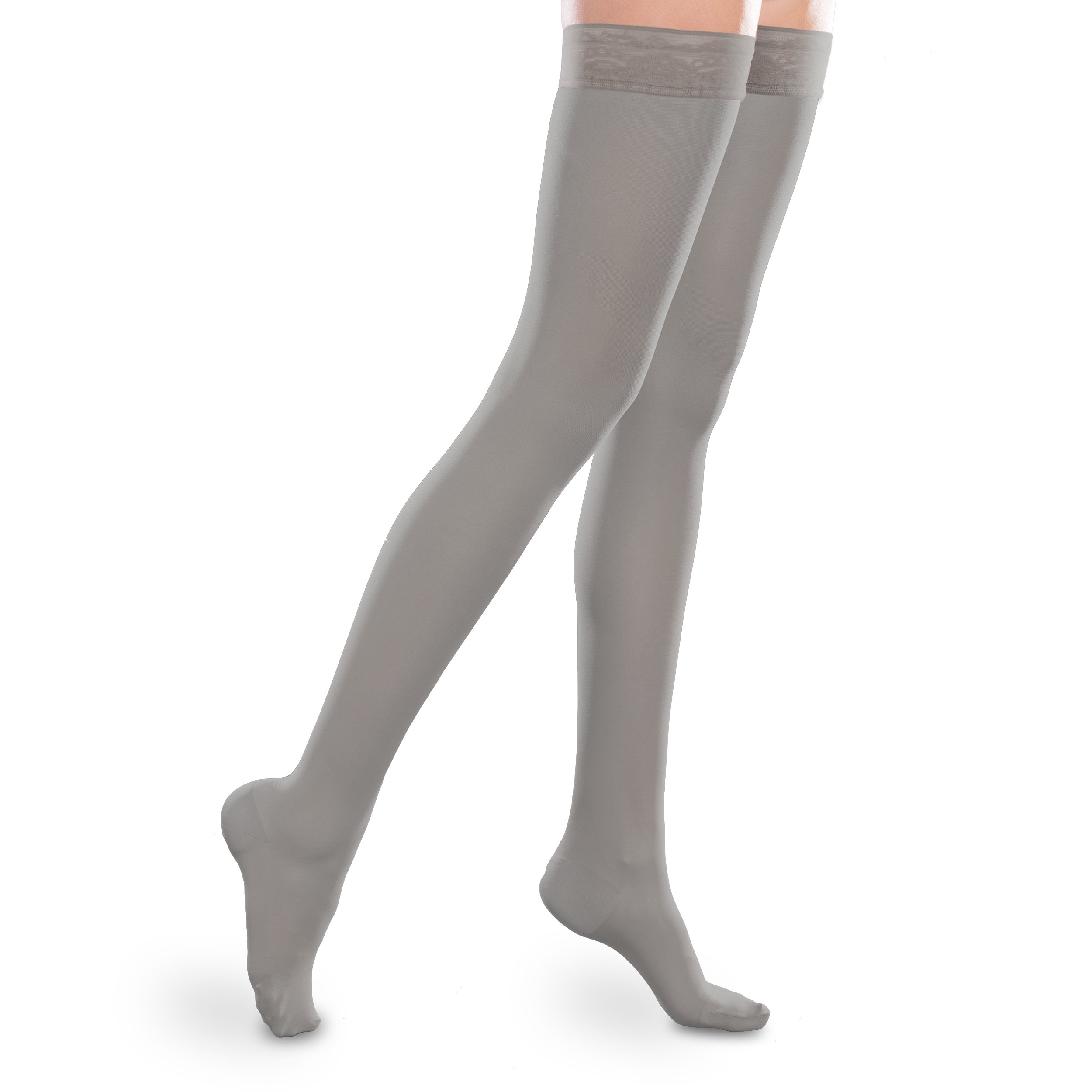 Sheer Ease Women's Thigh High Compression Stockings 20-30mmHg - Moderate Support Nylons for Varicose Veins & Circulation - Perfect for Work, Travel & Everyday Comfort