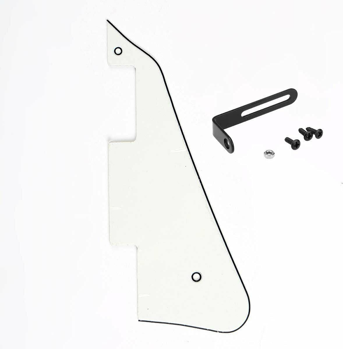 Les Paul Electric Guitar Pickguard Bracket Set - Chrome Black 3-Ply Pickguard & Hardware for LP Guitar Parts | Perfect for DIY Guitar Repair, Customization & Upgrades