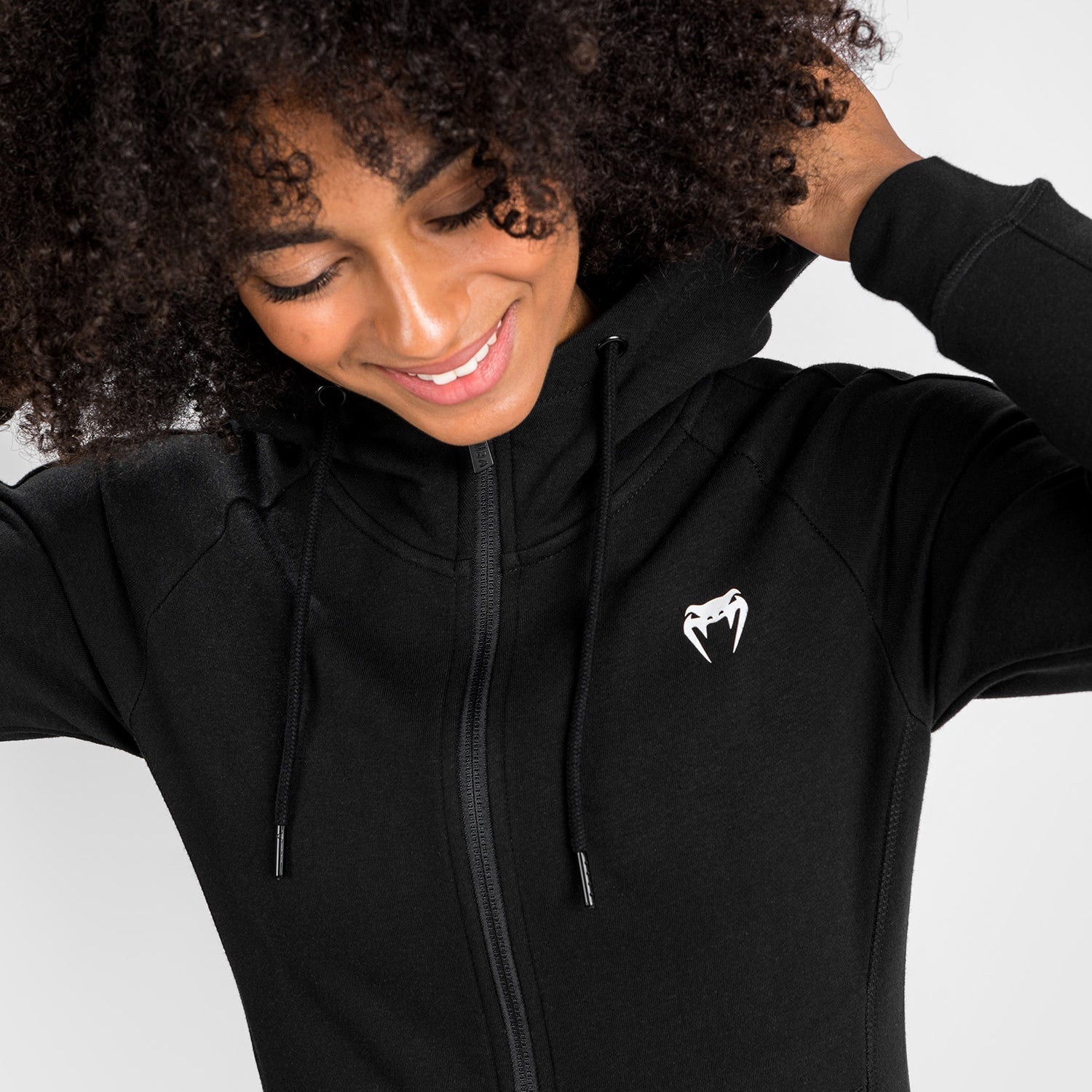 Venum Essential Women's Hoodie - Black | Lightweight & Comfortable Pullover for Fitness, Gym & Casual Wear