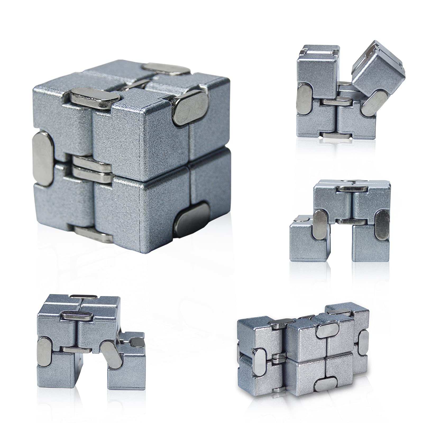 Upgraded Infinity Cube Fidget Toy - Full Zinc Alloy Heavy Metal Stress Relief Cube for Adults & Teens with ADHD, Autism | Anxiety Relief, Focus Tool for Office, School & Home Use