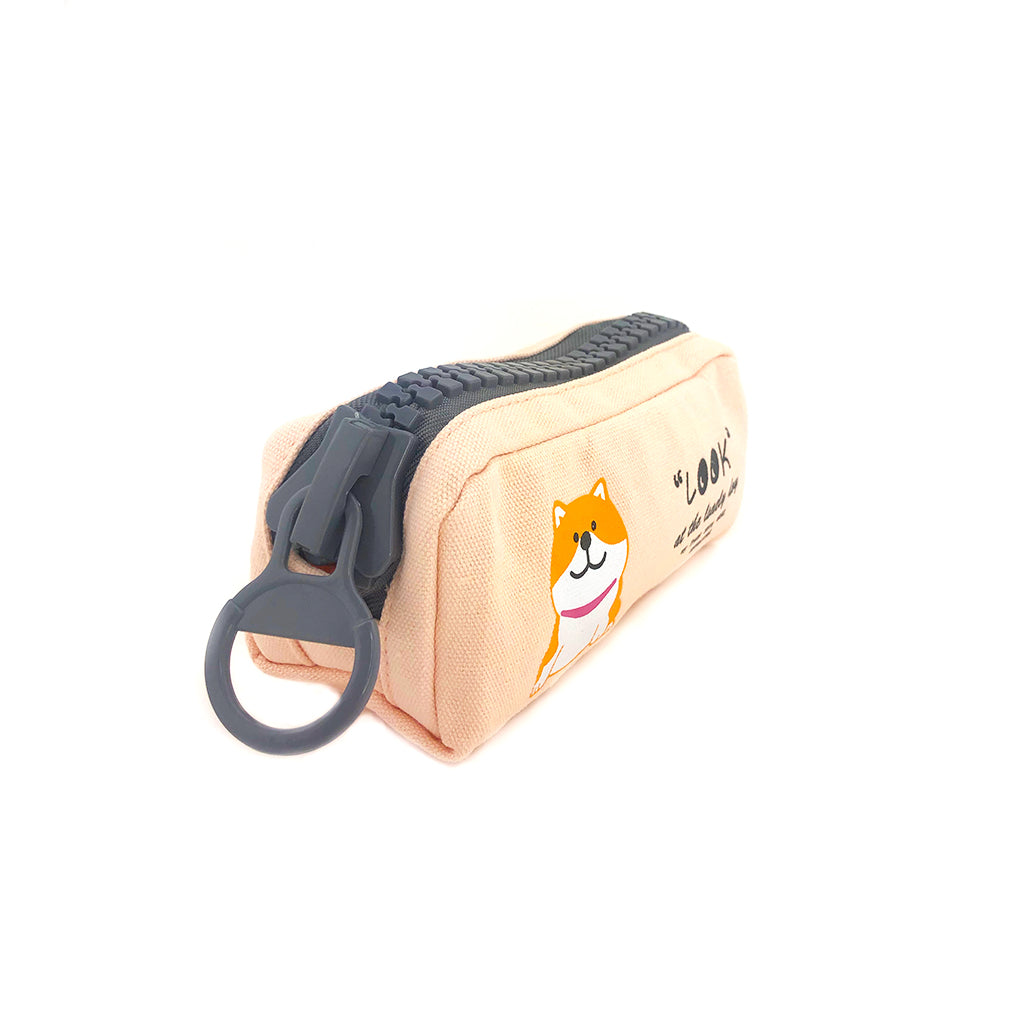 Large Capacity Shiba Inu Pencil Case with Zipper - Perfect for School, Office & Travel Organization
