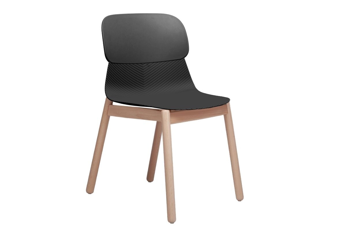 Durable Sammy Plastic Chair with Sturdy Wooden Legs - Perfect for Indoor, Outdoor, Patio, Garden, and Poolside Use