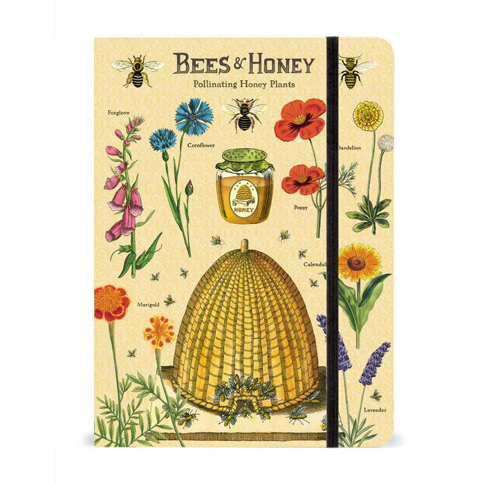 Bees & Honey Large Notebook by Cavallini & Co. - Lined Journal for Beekeepers, Nature Lovers & Writers - Perfect for Notes, Sketches & Gift Giving