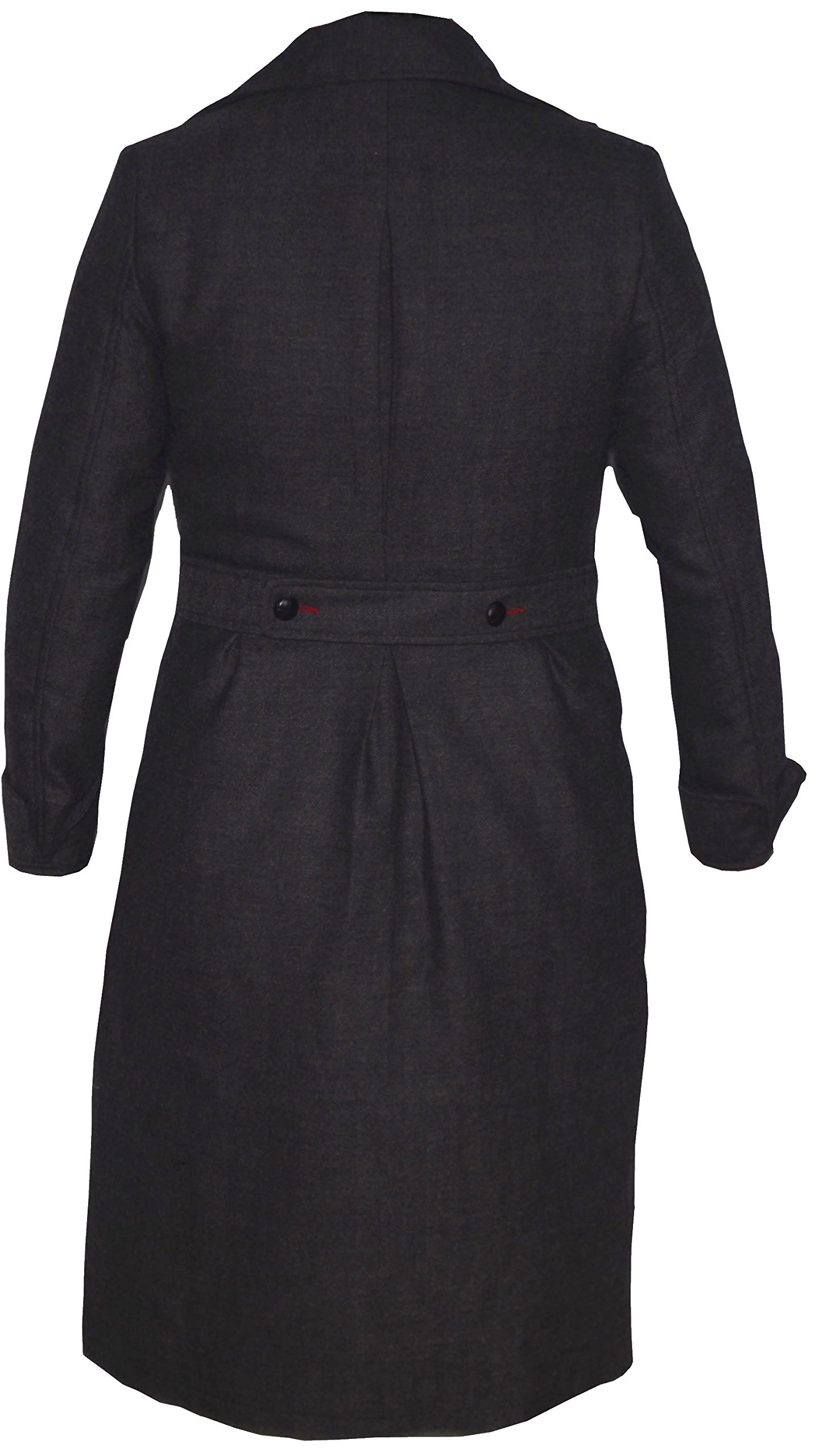 Women's Gray 100% Pure Wool Winter Long Coat - Warm & Stylish Outerwear for Cold Weather, Office, and Casual Outings