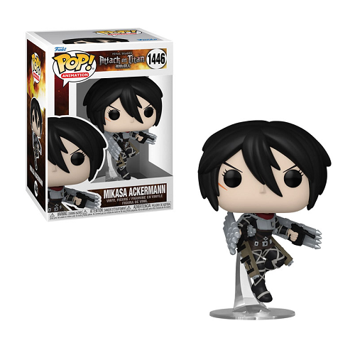 Funko Pop! Attack on Titan Mikasa Ackermann Vinyl Figure #1446 - Anime Collectible for Fans, Perfect for Display & Gifts