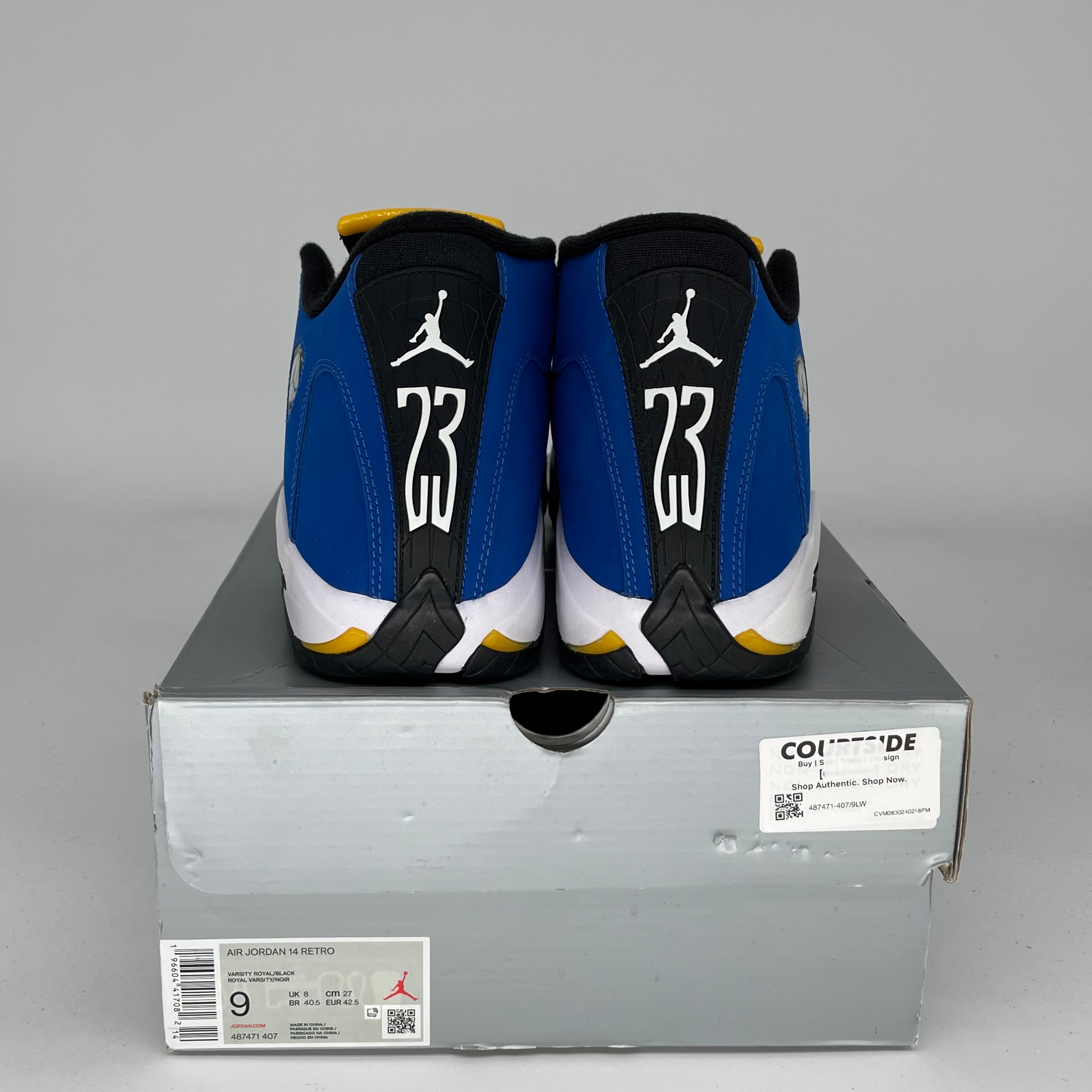 Original: AIR JORDAN 14 LANEY SIZE 9 487471 407   Optimized: **Authentic Air Jordan 14 Retro 'Laney' Basketball Shoes - Size 9 (487471-407) - Perfect for Sneaker Collectors & Court Performance**