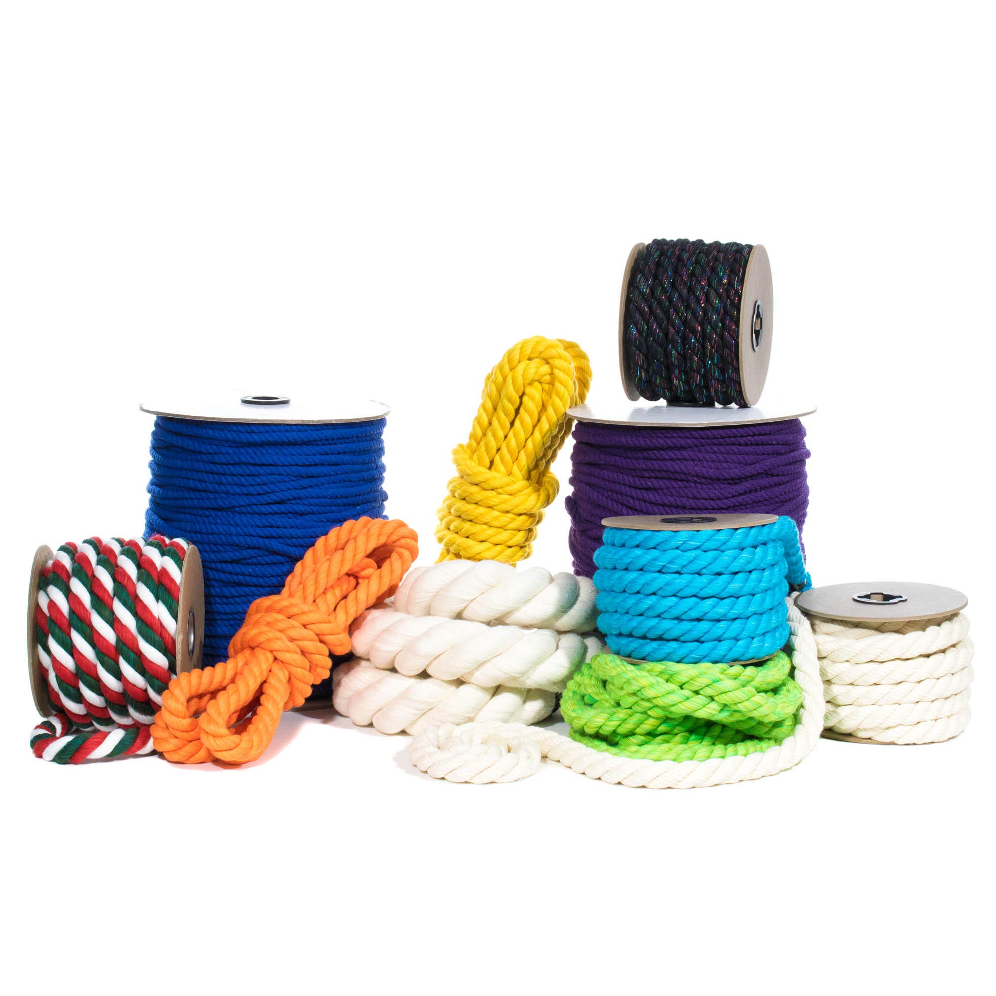 Paracord Planet Natural Twisted Cotton Rope - USA Made Heavy Duty Triple-Strand Rope for Pet Toys, Sports, Home Decor, Macrame & DIY Crafts - Indoor/Outdoor Use - Multiple Colors, Lengths & Thickness Options - Perfect for Camping, Hiking & Survival Gear
