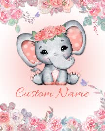 Floral Orange Elephant