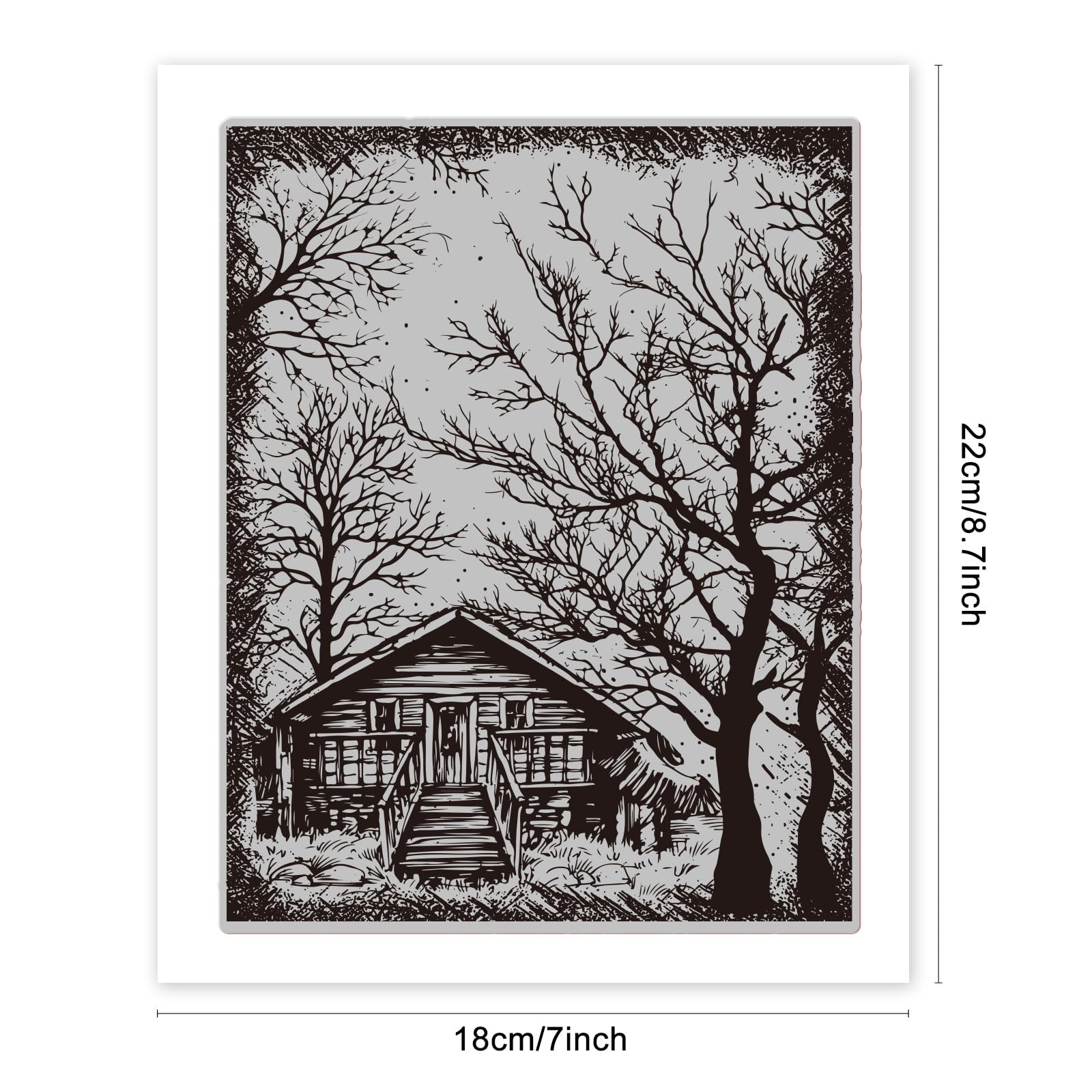 GLOBLELAND Winter Woods Cling Rubber Stamp Set - 8.6×7 Inch DIY Scrapbooking Stamps for Card Making, Photo Albums & Craft Decorations | Perfect for Holiday Greetings, Memory Books & Handmade Gift Projects