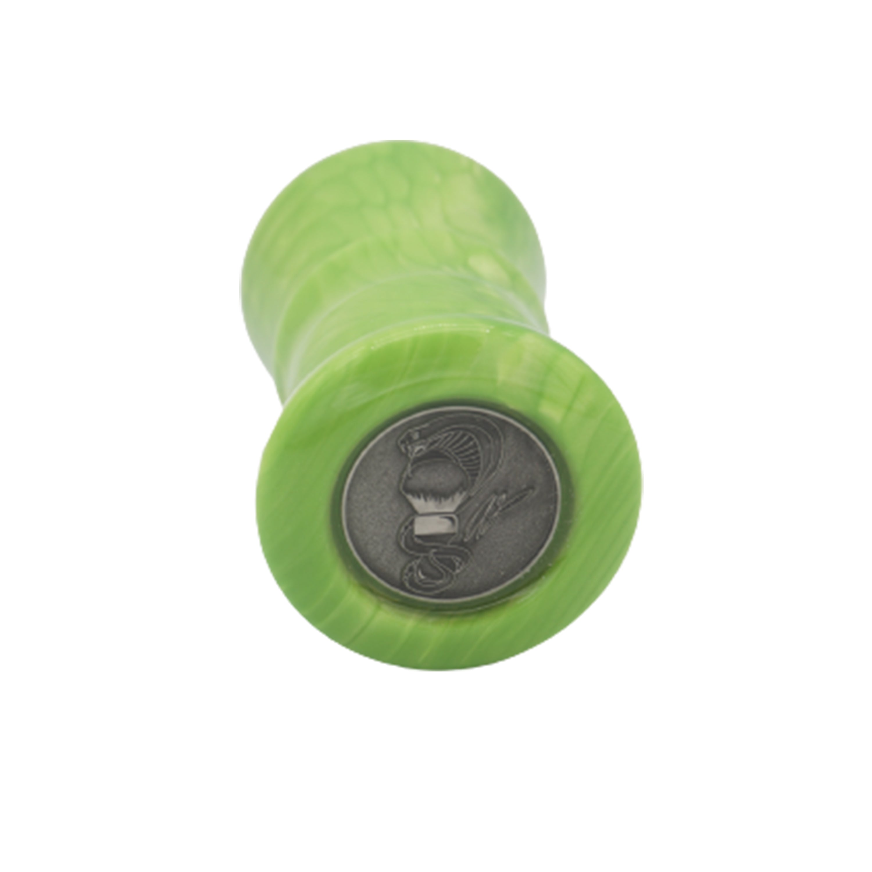 Premium Green Snakeskin Handcrafted Shaving Brush Handle for 24mm & 26mm Knots - Luxury Wet Shaving & Grooming Gift for Men