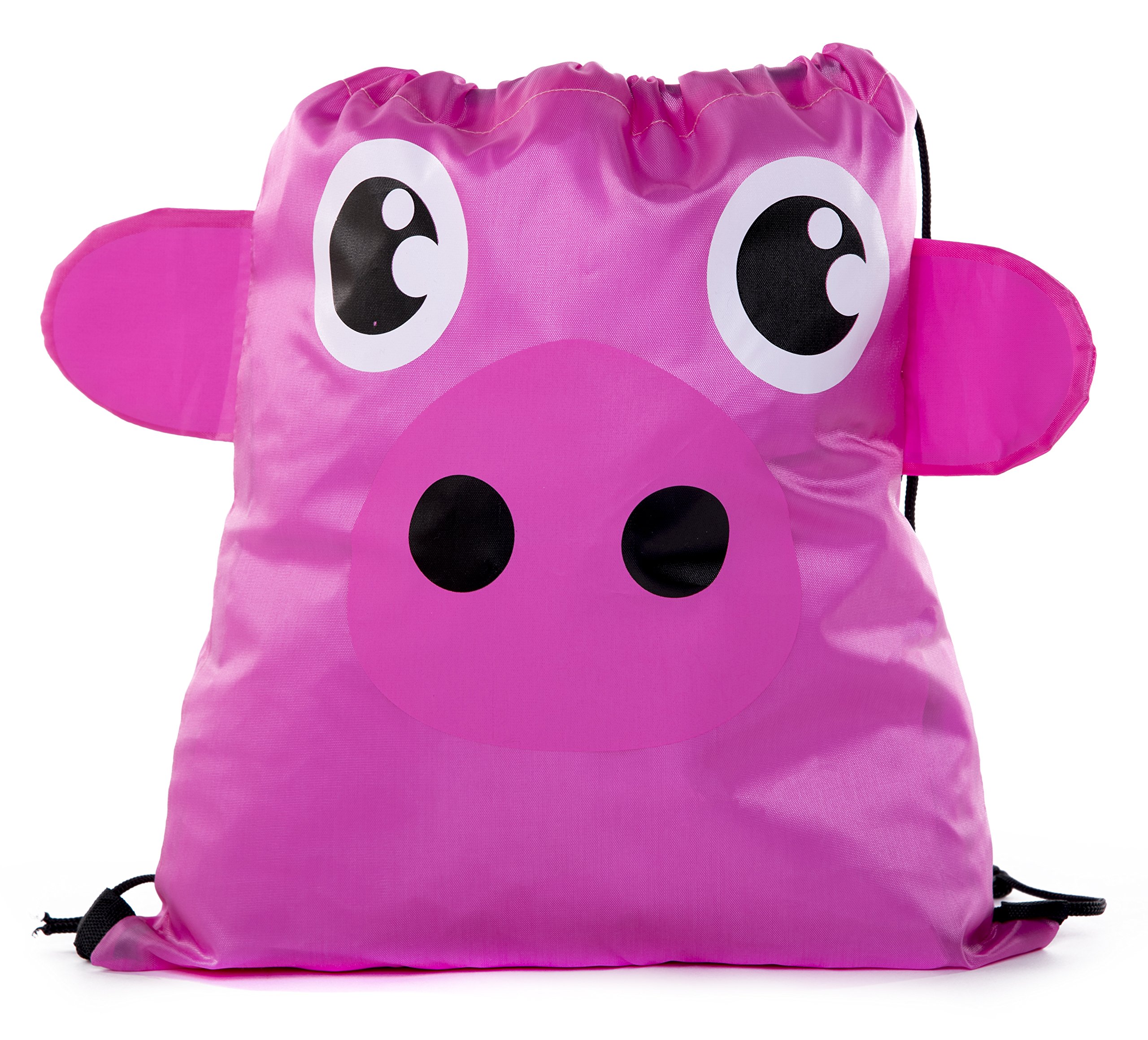 Kids Animal Drawstring Backpacks - Mato & Hash Party Favor Bags for Birthday, Halloween & School Events | Cute Goodie Bags for Boys & Girls | Perfect for Treats, Gifts & Party Supplies