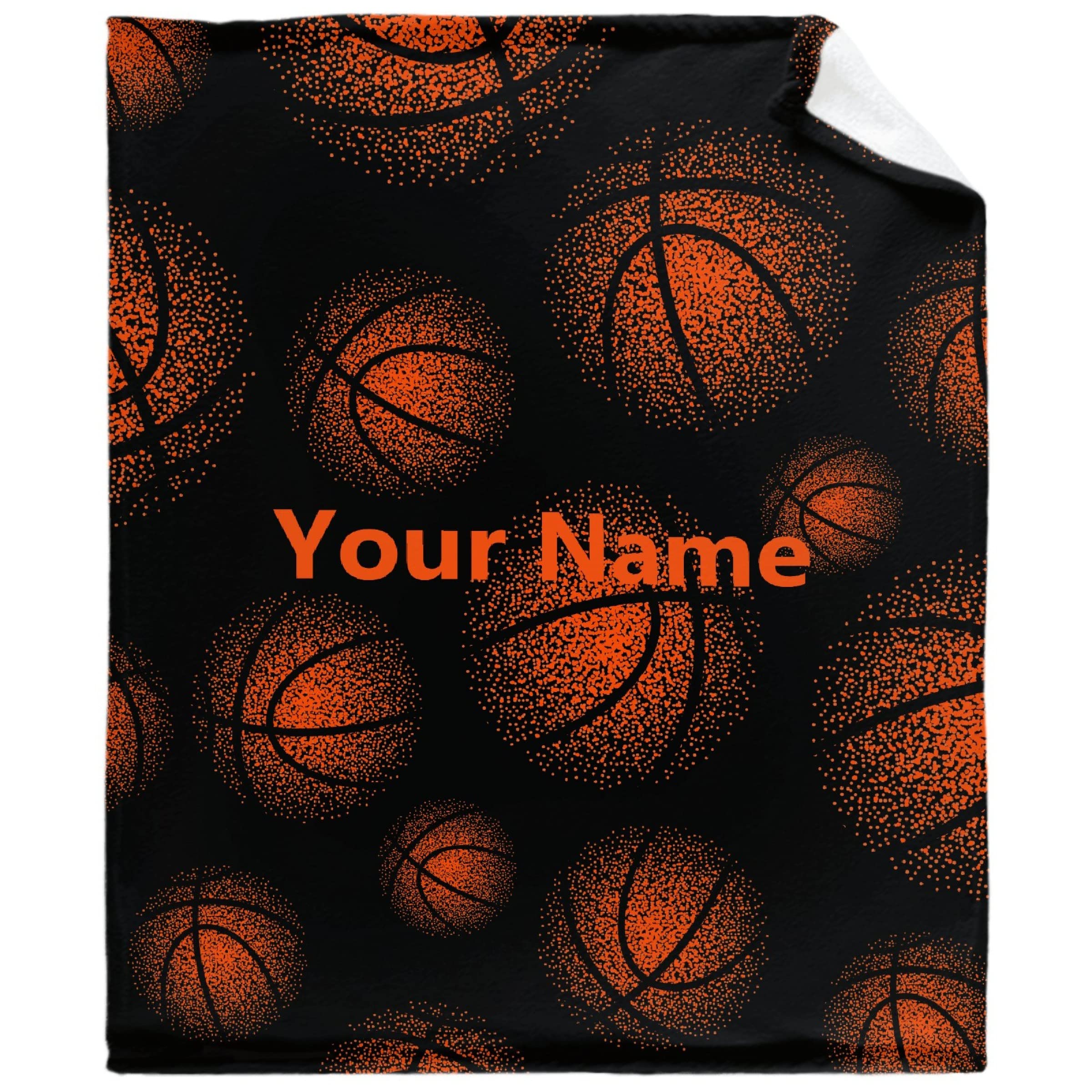 Personalized Basketball Blanket with Custom Name - 50
