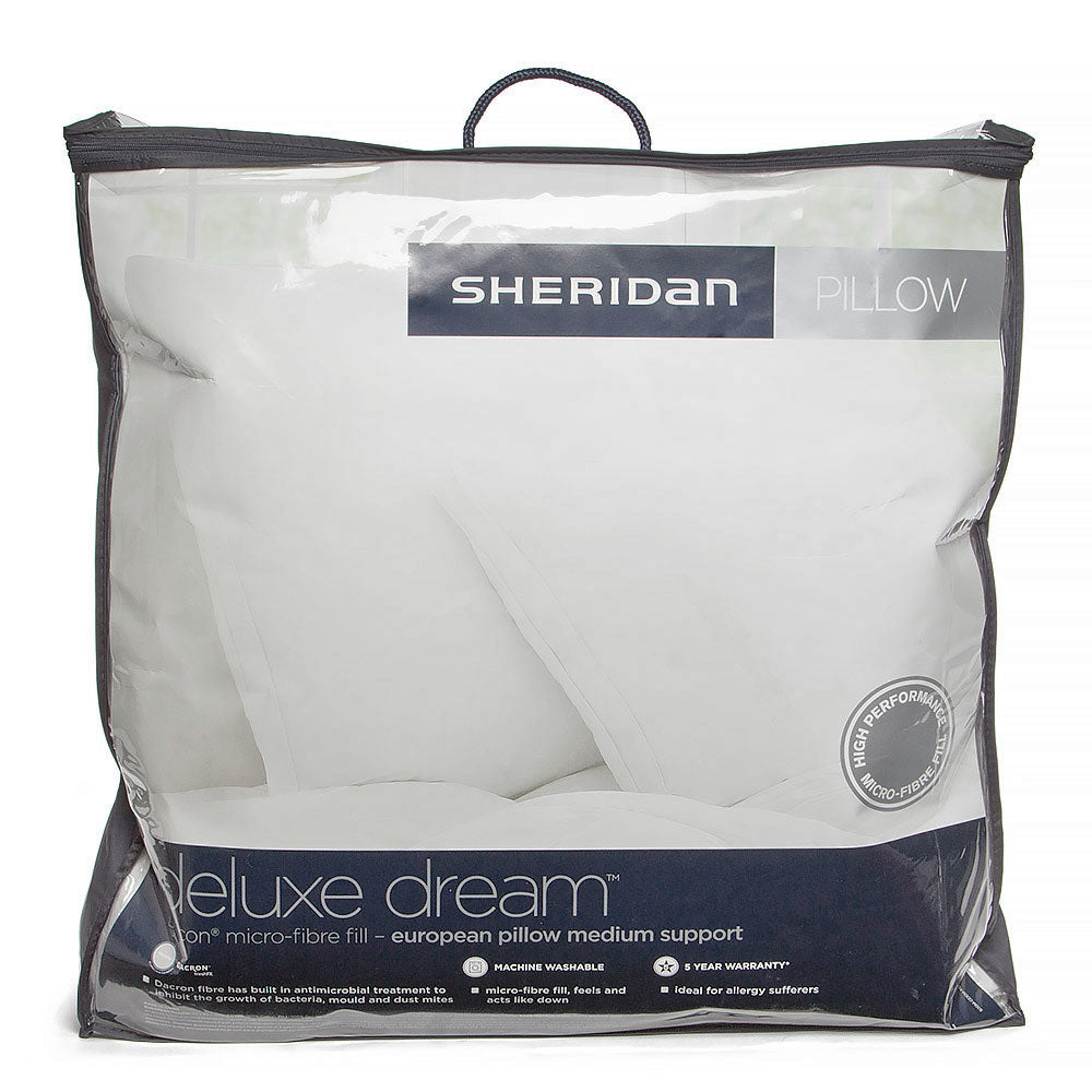 Premium European Pillow - Luxury 100% Cotton Pillowcase for Ultimate Comfort - Perfect for Bed, Sofa & Travel Use