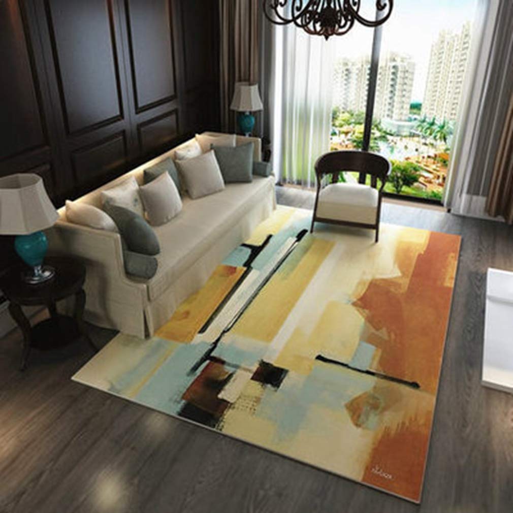Soft Abstract Art Area Rug - Non-Slip Fleece Carpet for Living Room, Bedroom, Nursery - 3'x6' Modern Home Decor Rug for Kids Crawling, Indoor & Outdoor Use - Perfect for Playrooms, Dorm Rooms and Cozy Spaces