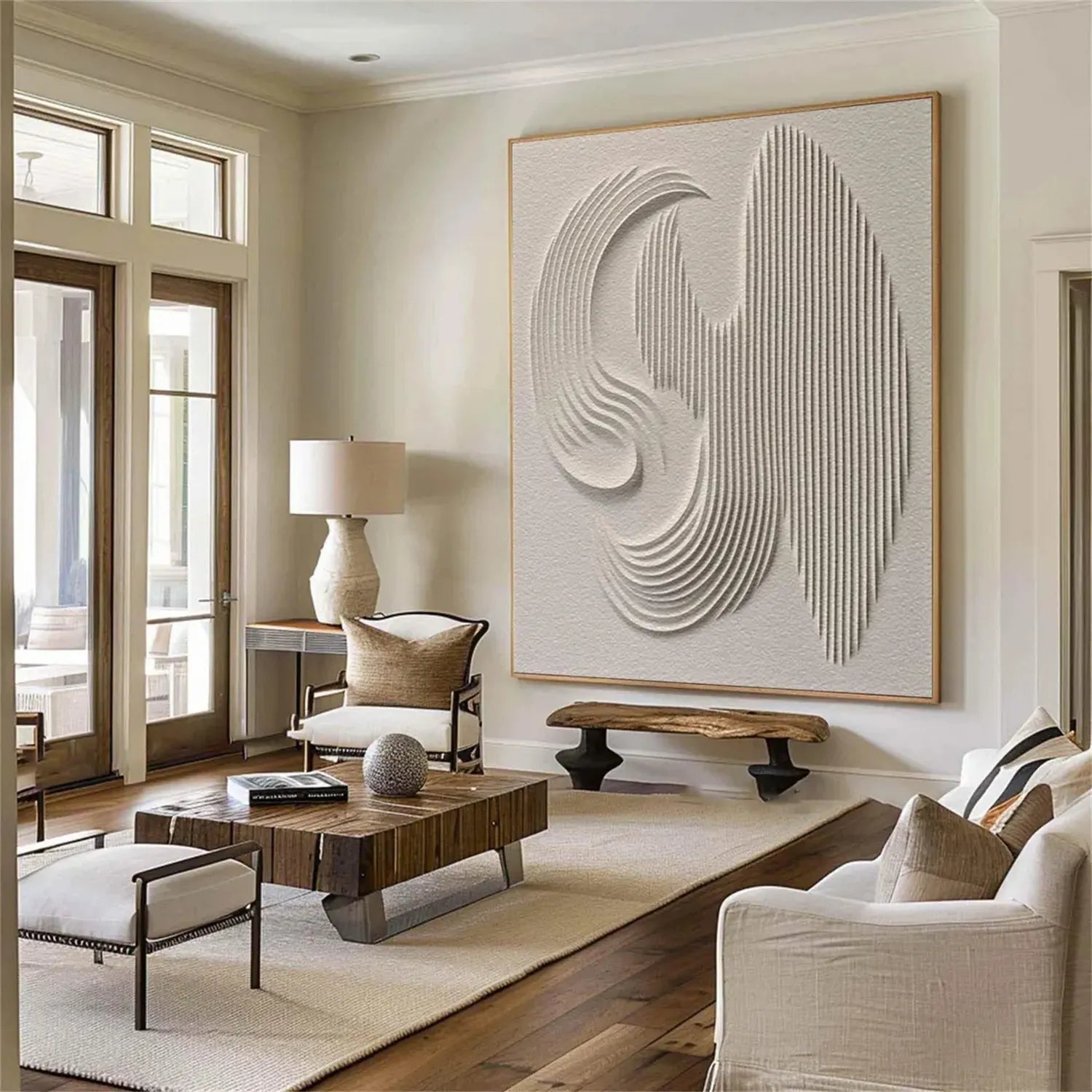 Beige & Brown Abstract Wall Art Print #BB115 - Modern Home Decor for Living Room, Bedroom & Office