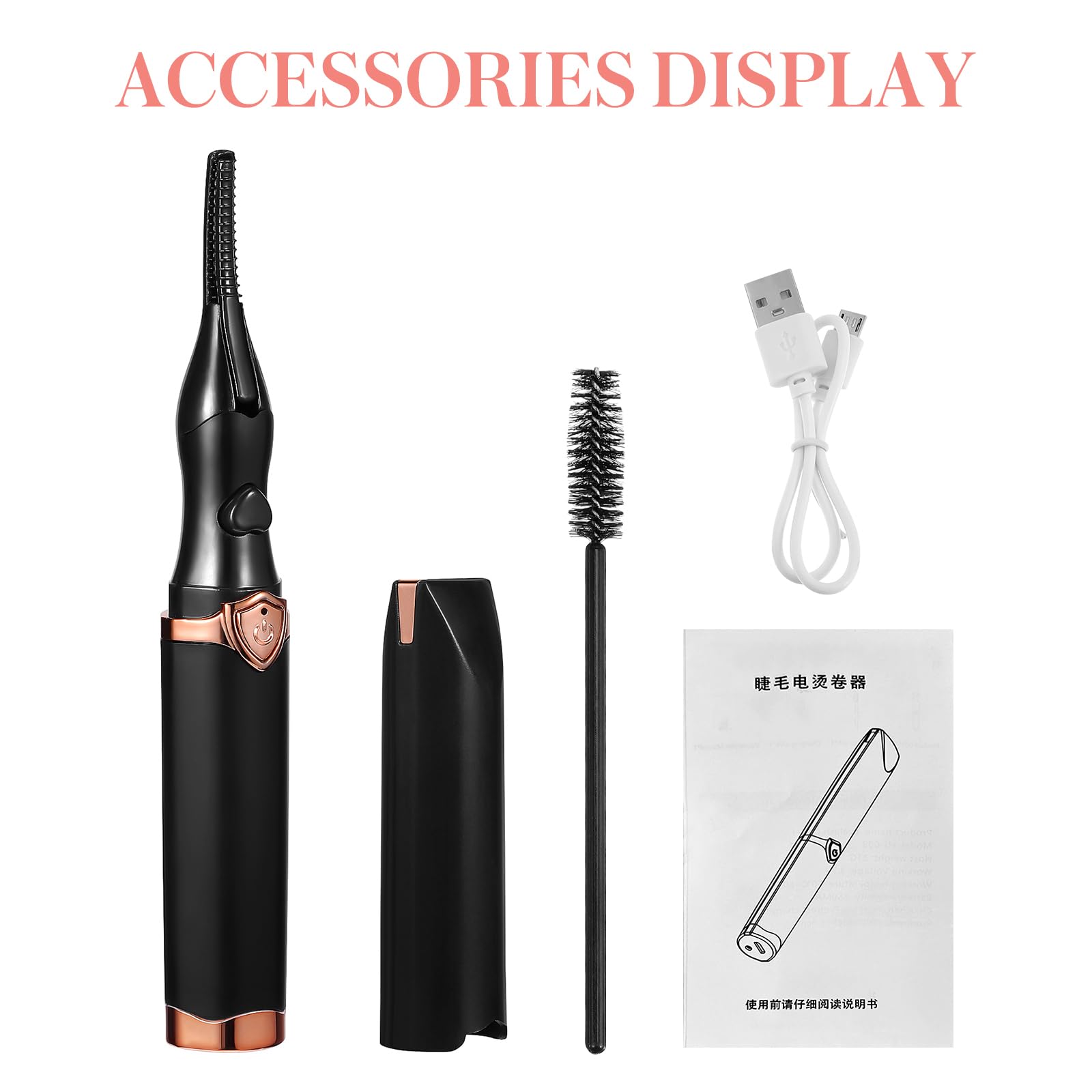 USB Heated Eyelash Curler - Mipcase Electric Lash Curler with Adjustable Temperature for Women | Perfect for Home, Travel & Professional Makeup Application