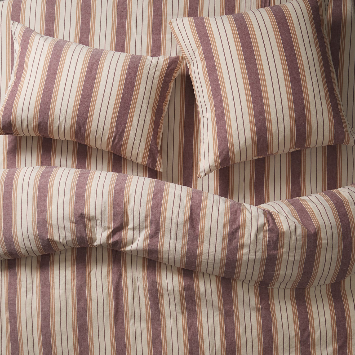 Brigitte Cotton Quilt Cover Set - Soft Mahogany Brown Bedding - Perfect for Master Bedroom, Guest Room & Cozy Home Decor