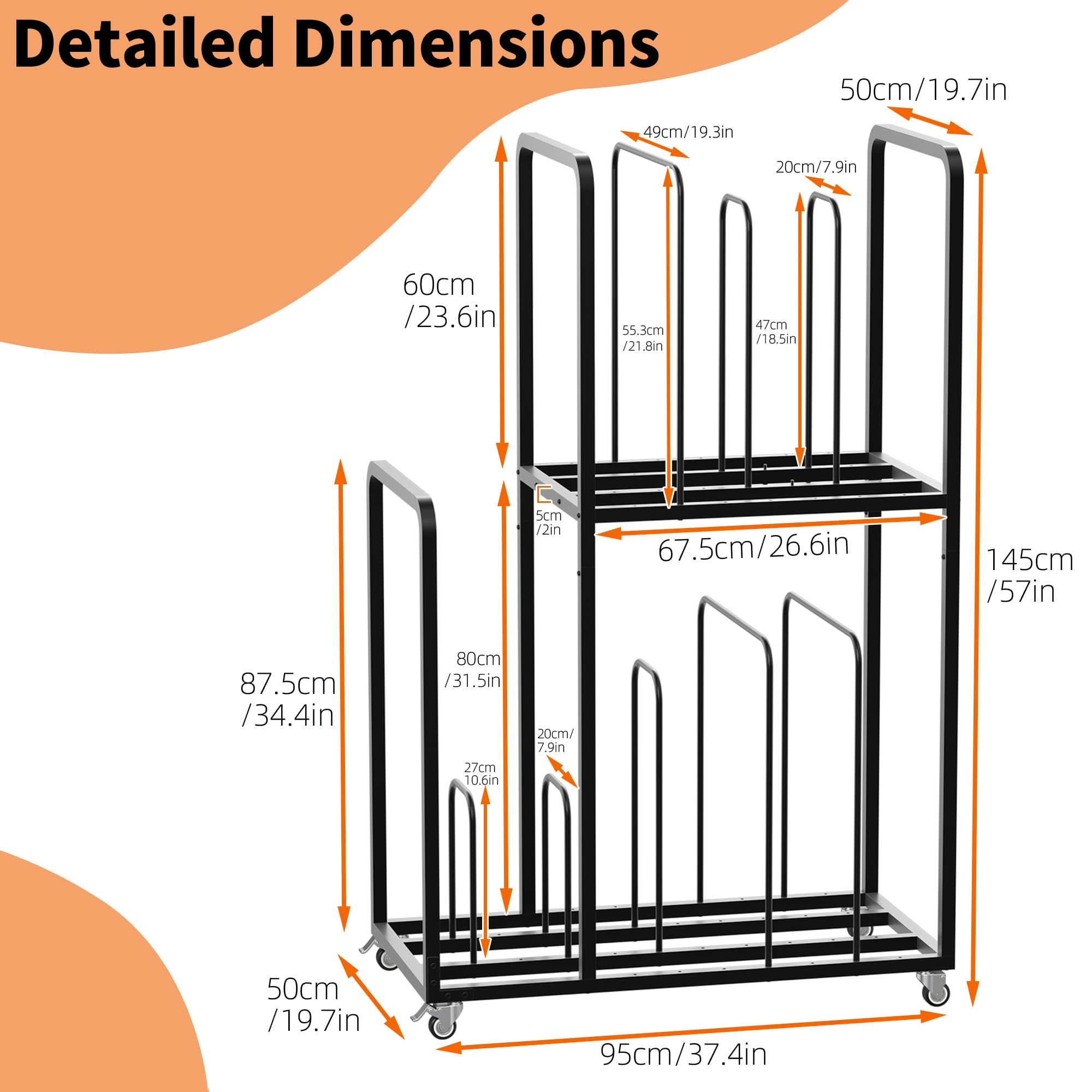 Lukar 2-Tier Metal Art Storage Rack with Wheels & Handle - Heavy Duty Canvas Drying Rack for Artists - Perfect for Studios, Galleries & Art Classrooms - Organize Paintings, Prints & Panels Easily